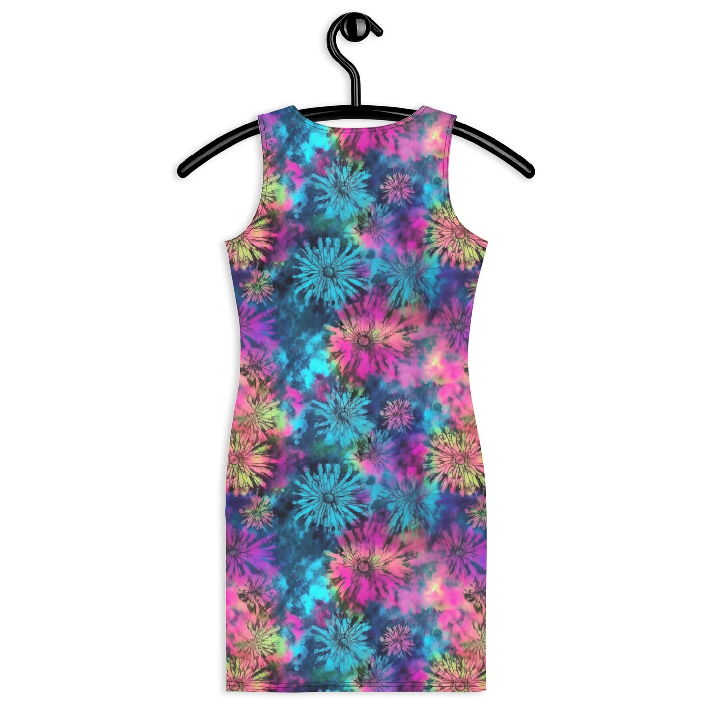 Floral Print Tie Dye Dress