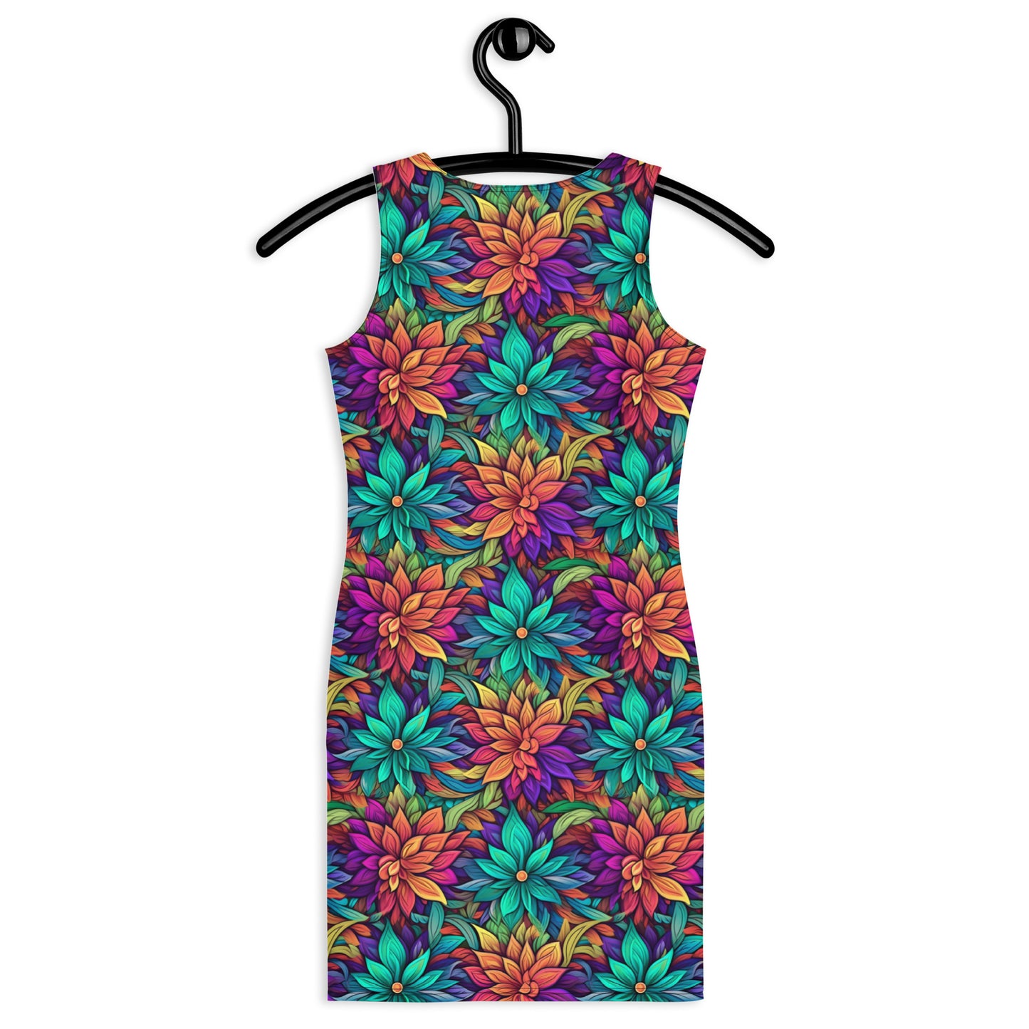 Vibrant Blooms Floral Dress