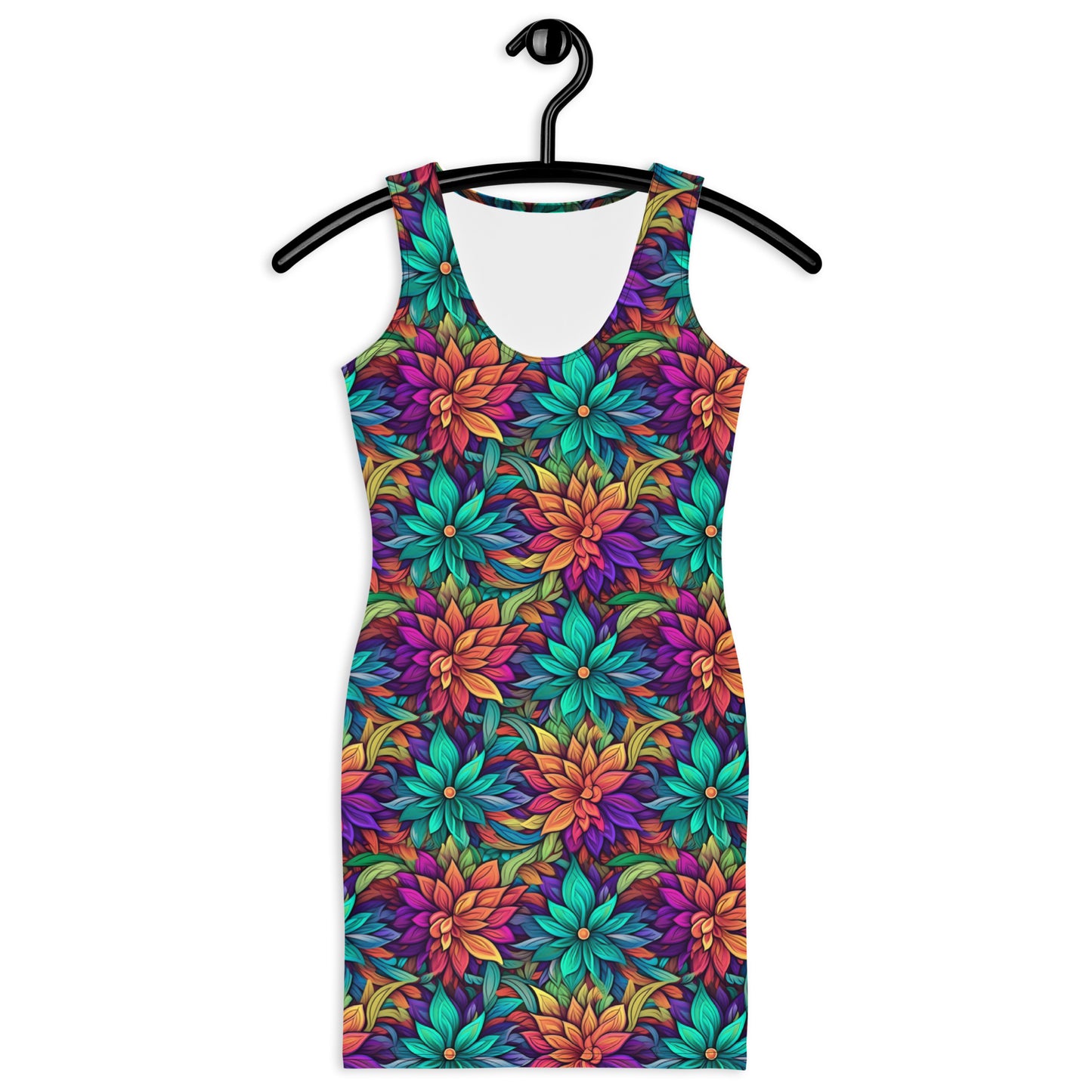 Vibrant Blooms Floral Dress