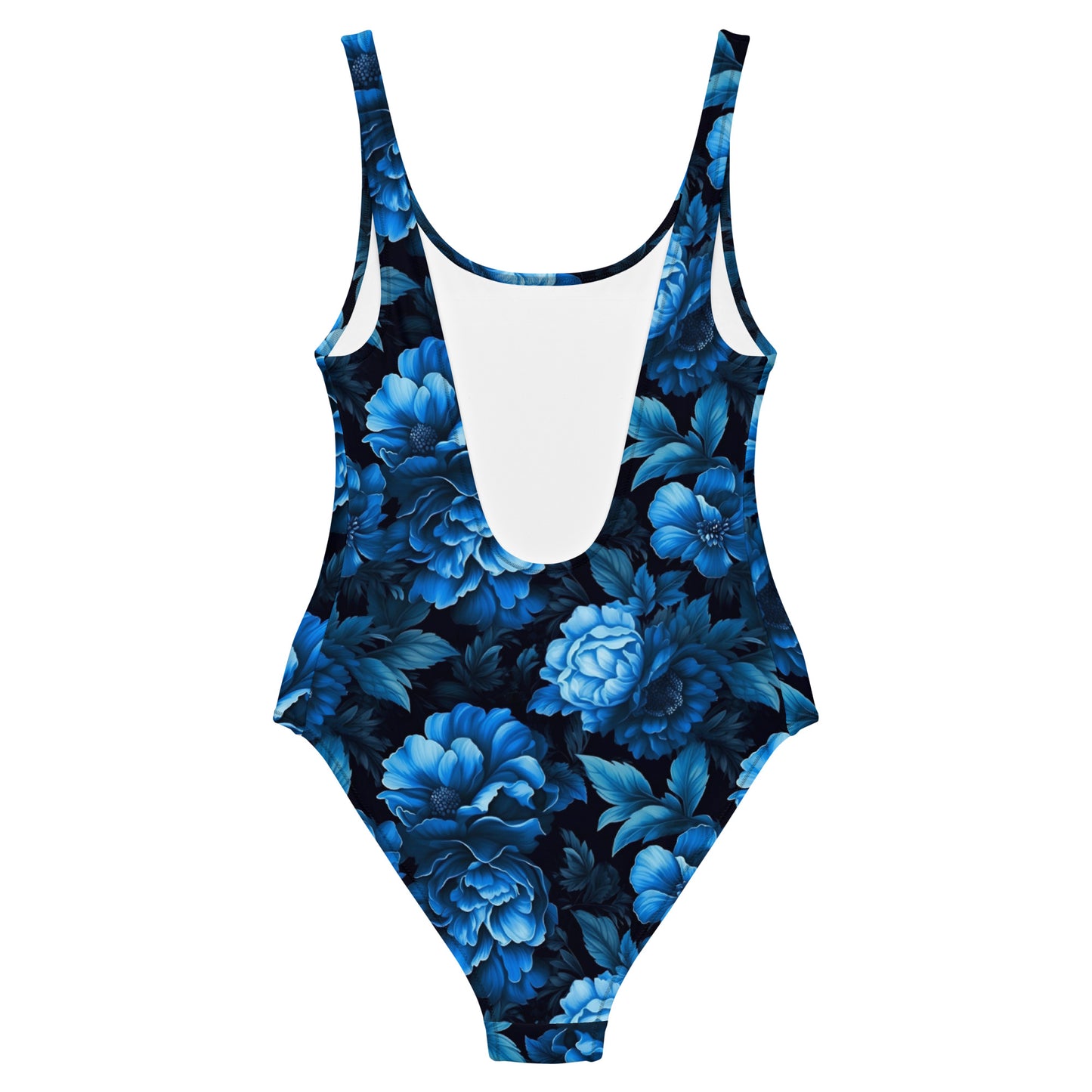 Luminous Blue Floral One-Piece Swimsuit