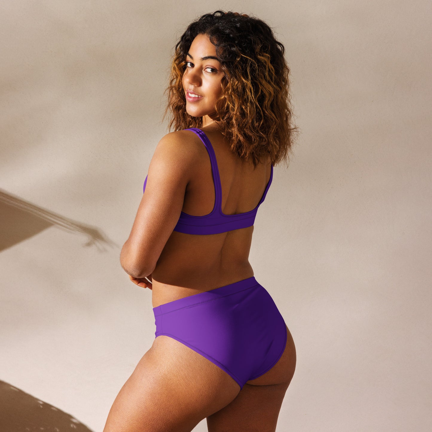 Hot Purple High-Waisted Bikini