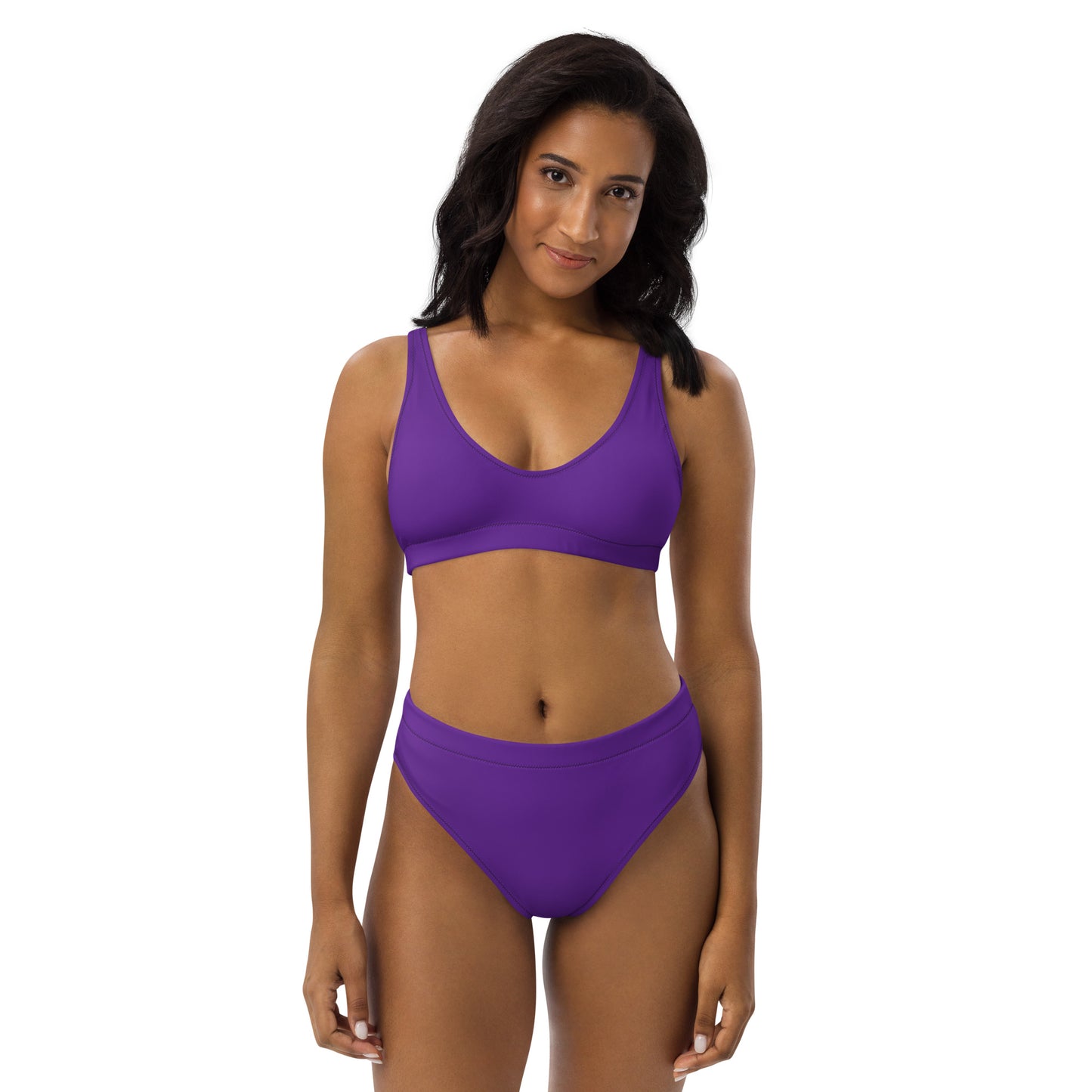 Hot Purple High-Waisted Bikini