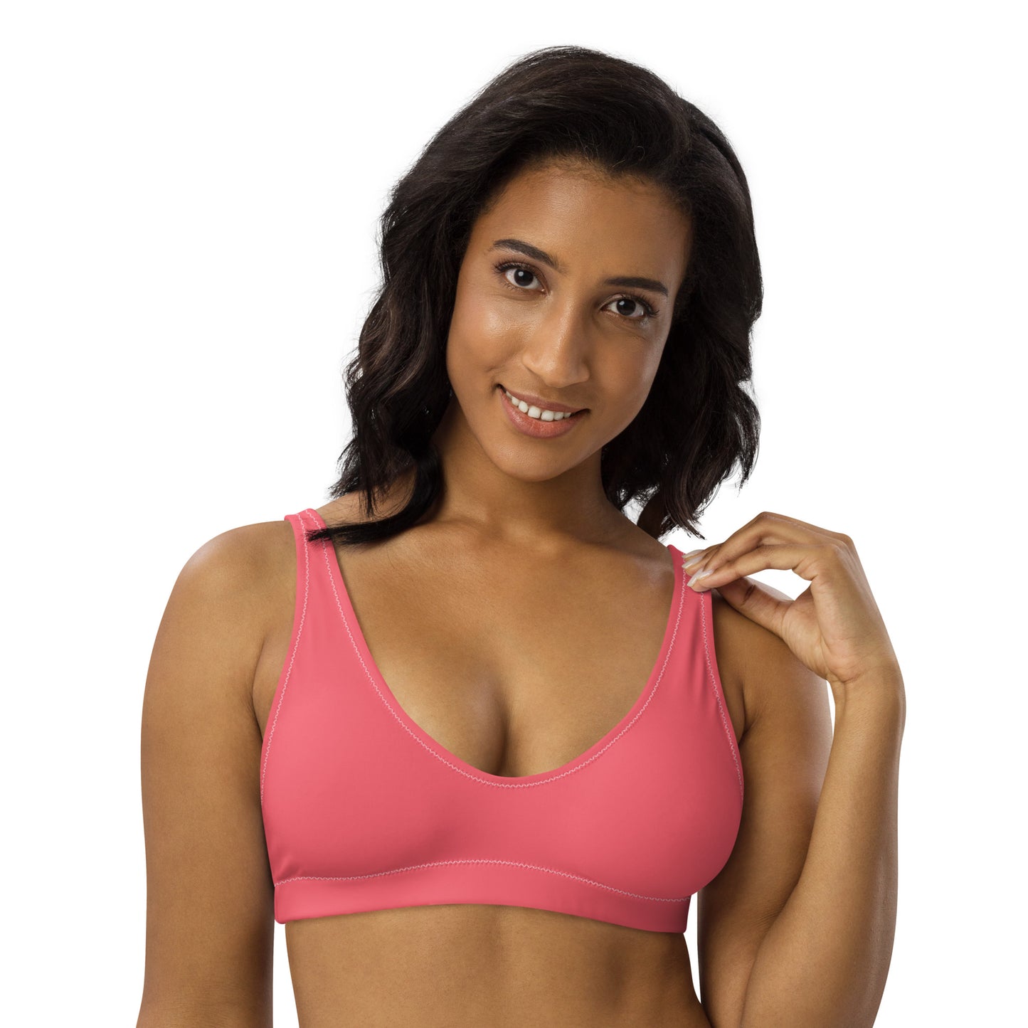 Hot Coral Padded Bikini Top