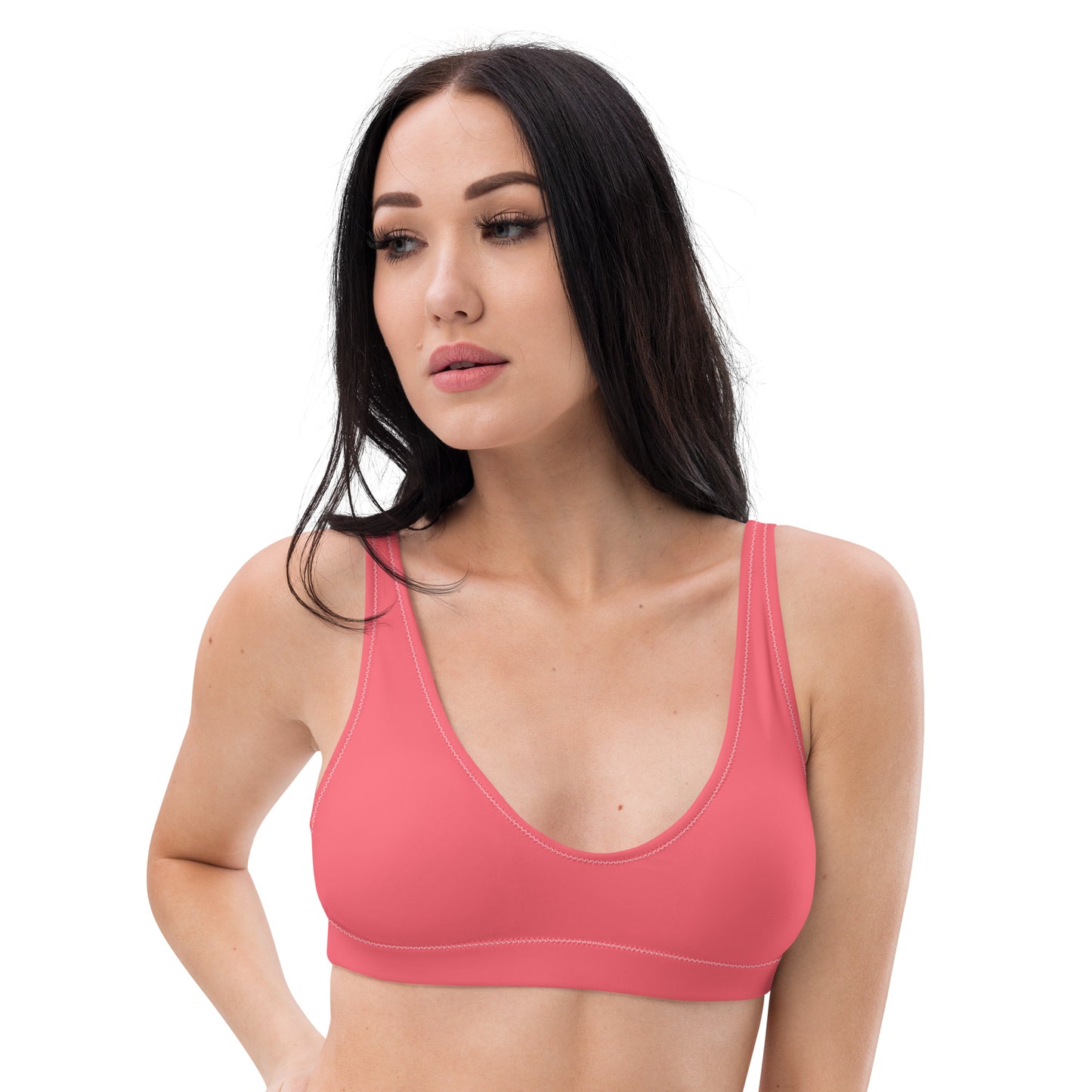 Hot Coral Padded Bikini Top