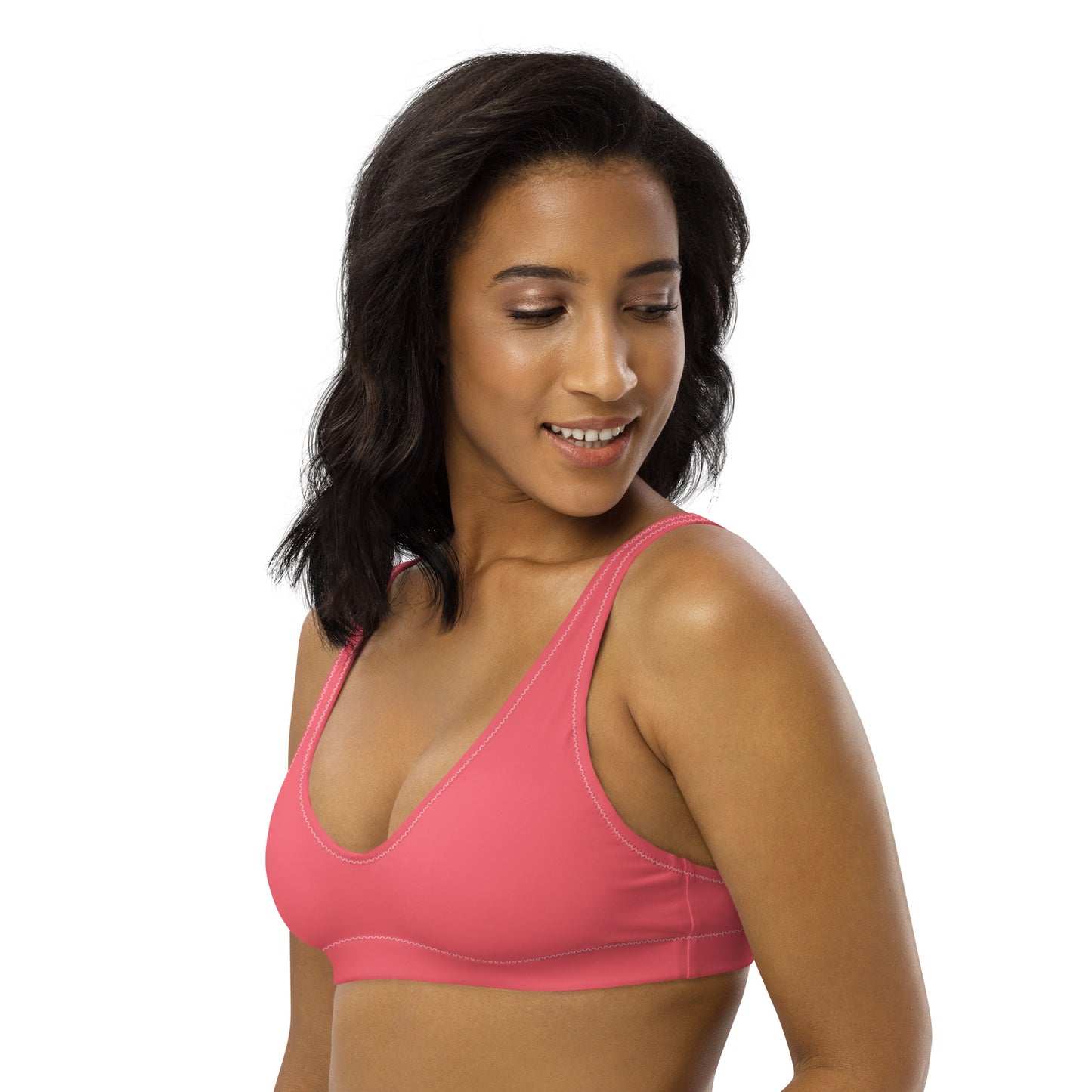 Hot Coral Padded Bikini Top