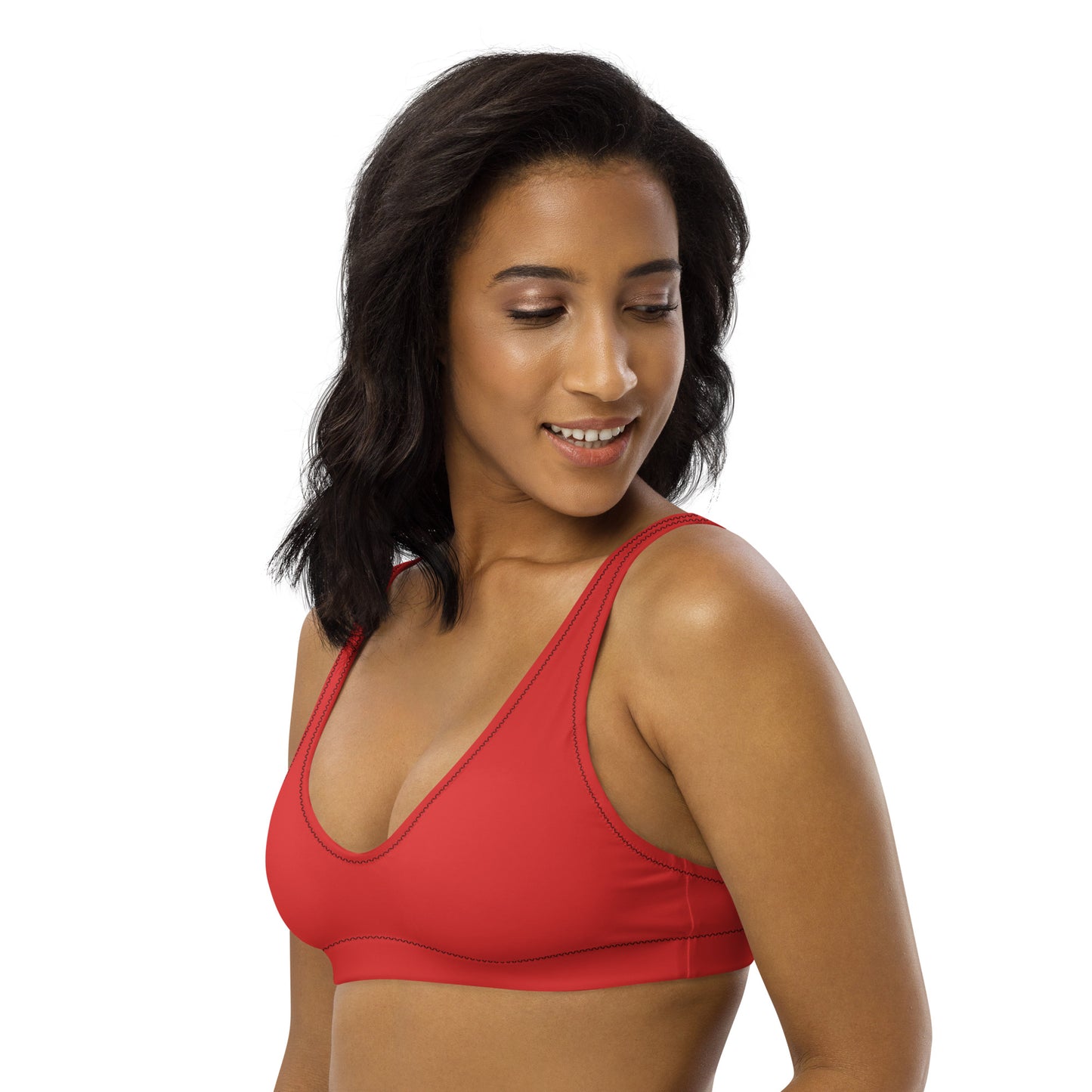 Hot Red Padded Bikini Top