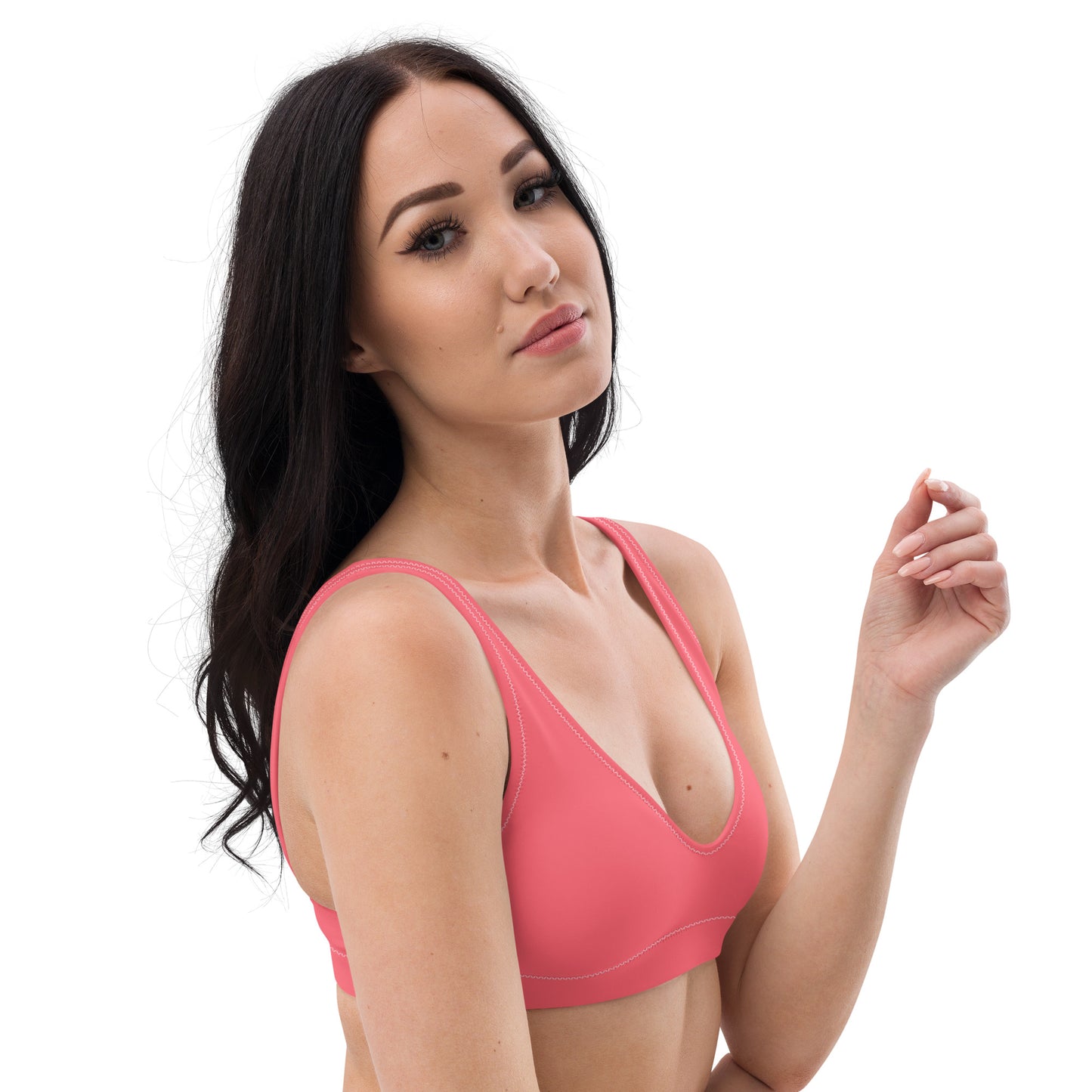 Hot Coral Padded Bikini Top