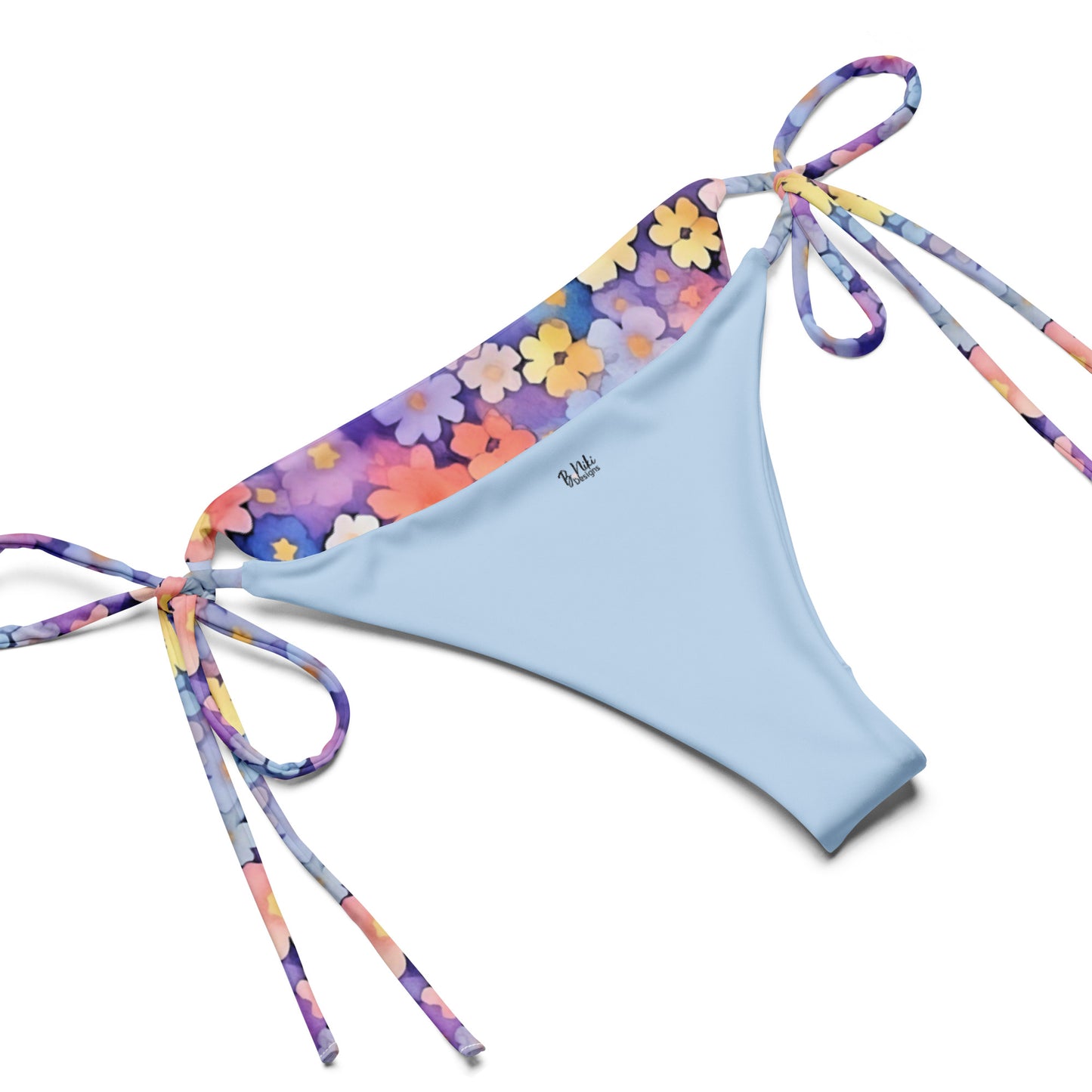 Pastel Watercolor Daisies All-over print recycled string bikini