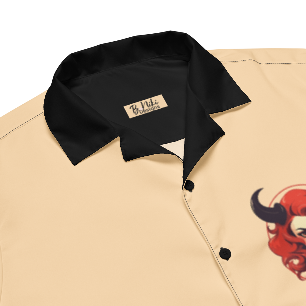 Red-Headed Devil Woman Button-Down Shirt
