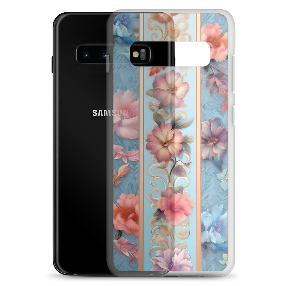 Floral Stripe Clear Case for Samsung®