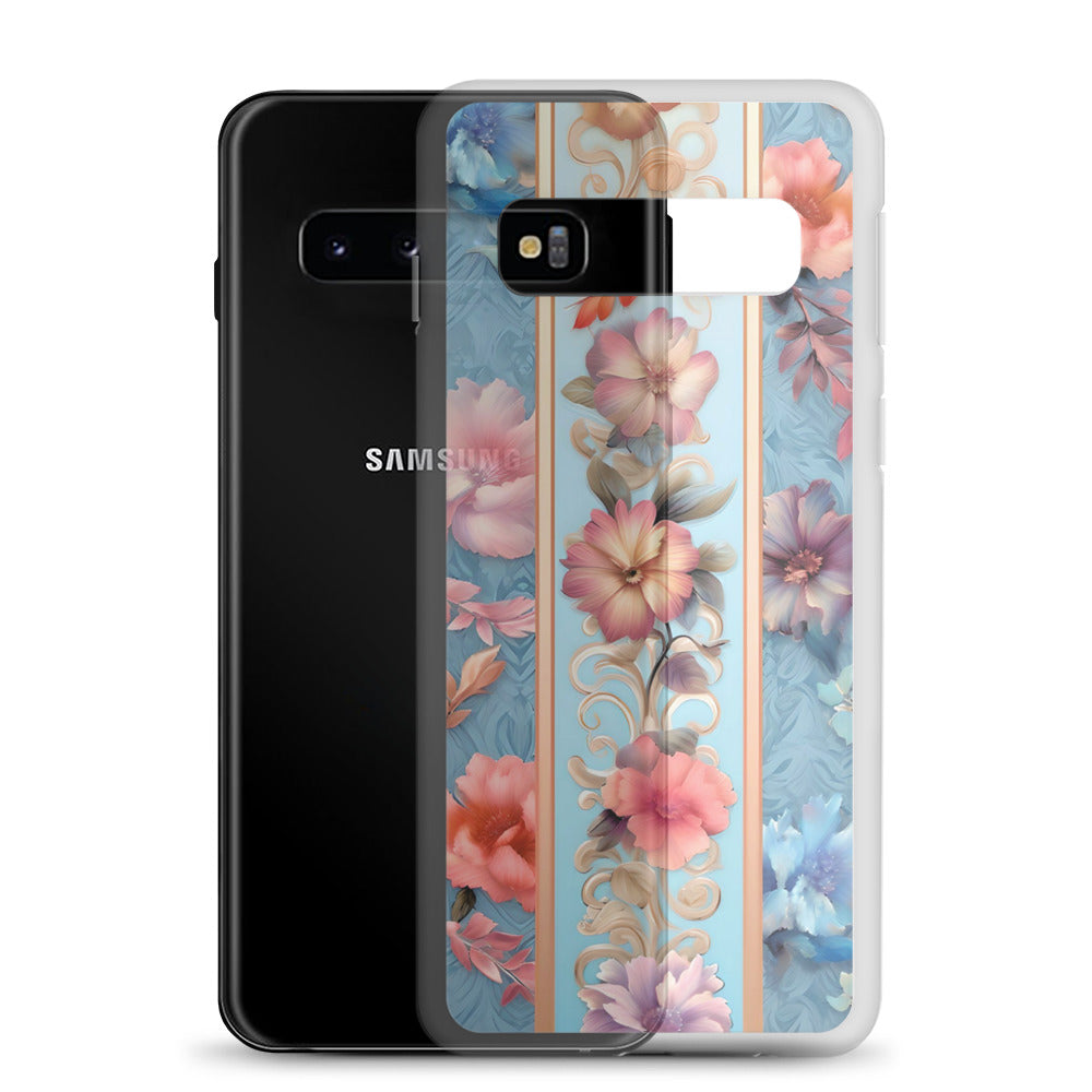 Floral Stripe Clear Case for Samsung®