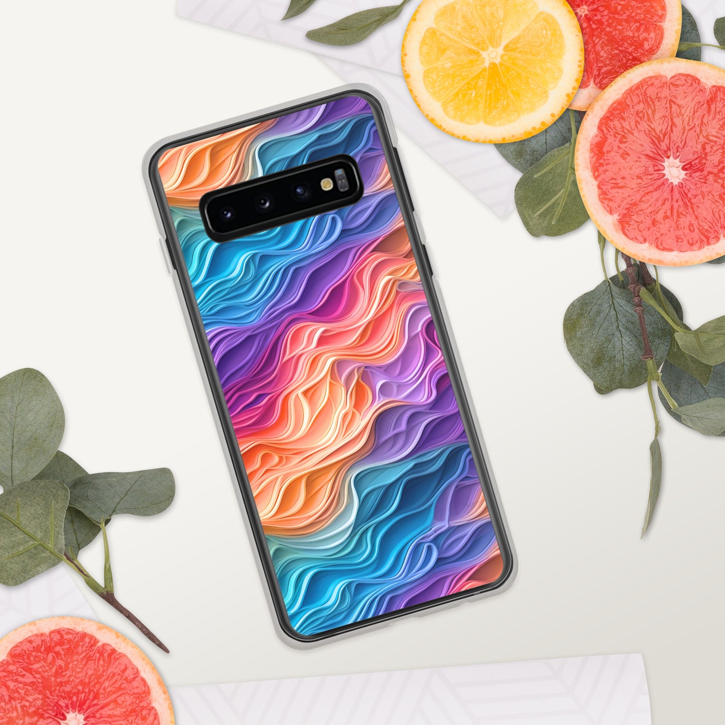 Rainbow Waves Clear Case for Samsung®