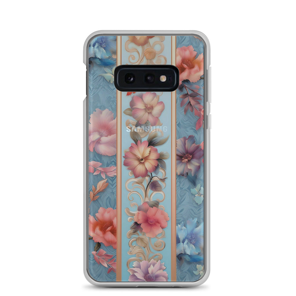 Floral Stripe Clear Case for Samsung®