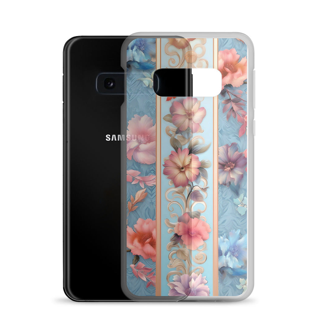 Floral Stripe Clear Case for Samsung®