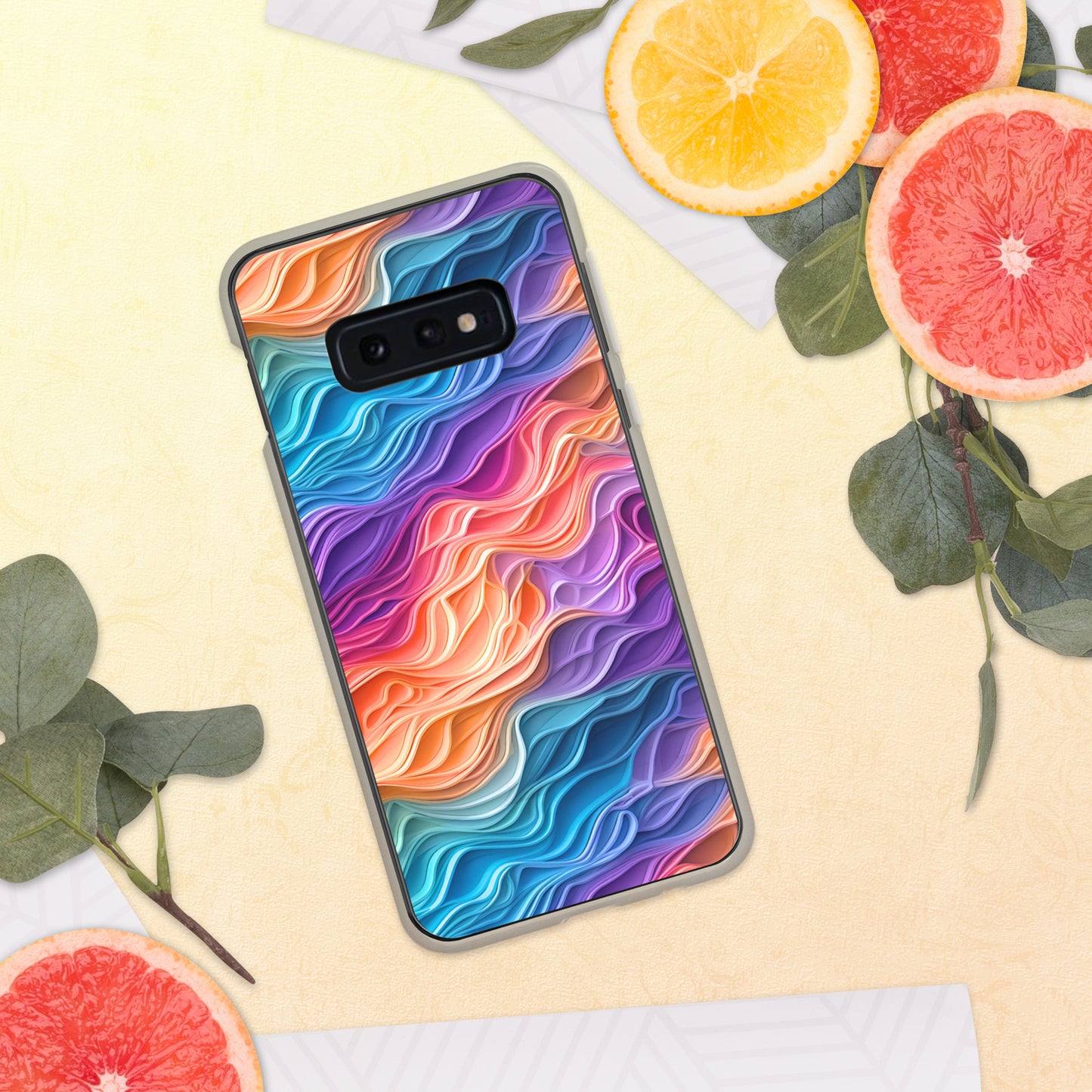 Rainbow Waves Clear Case for Samsung®