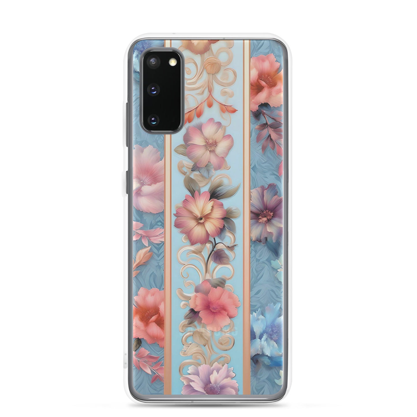 Floral Stripe Clear Case for Samsung®