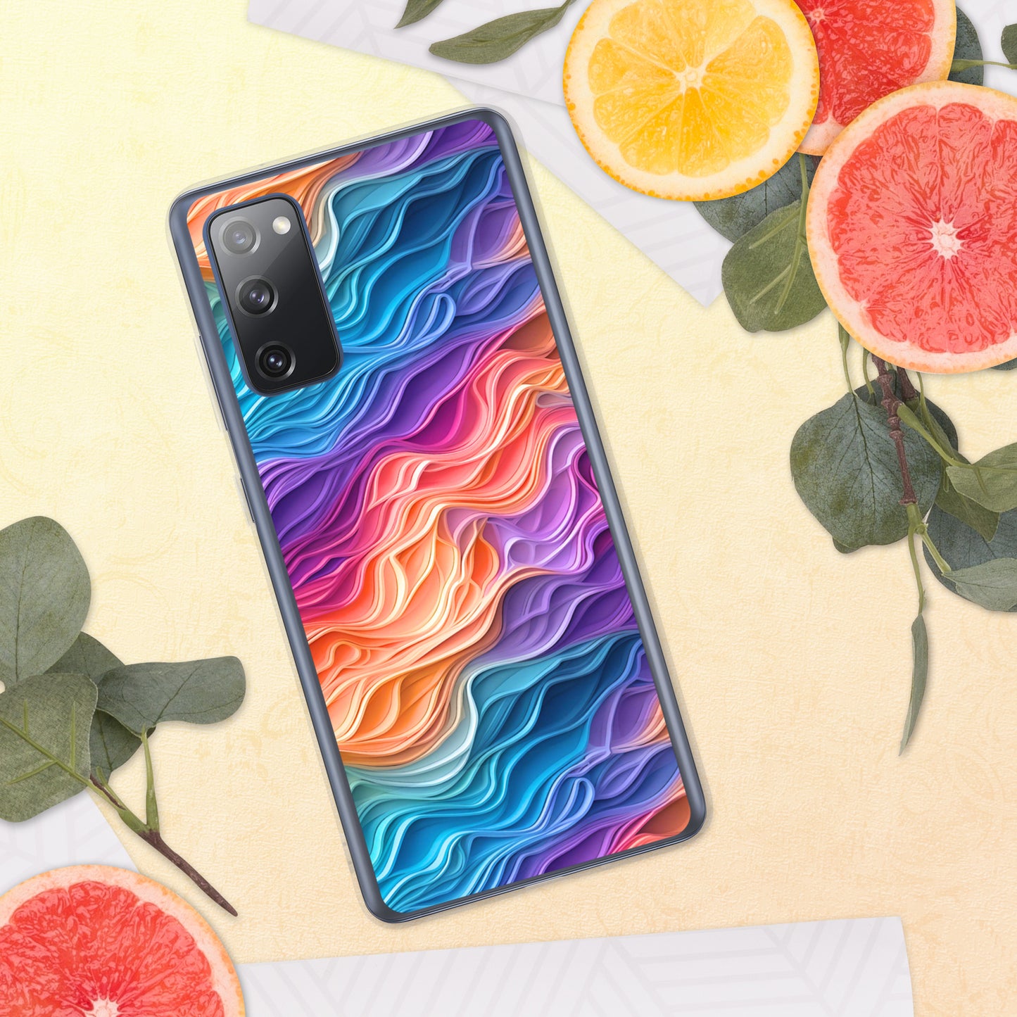 Rainbow Waves Clear Case for Samsung®
