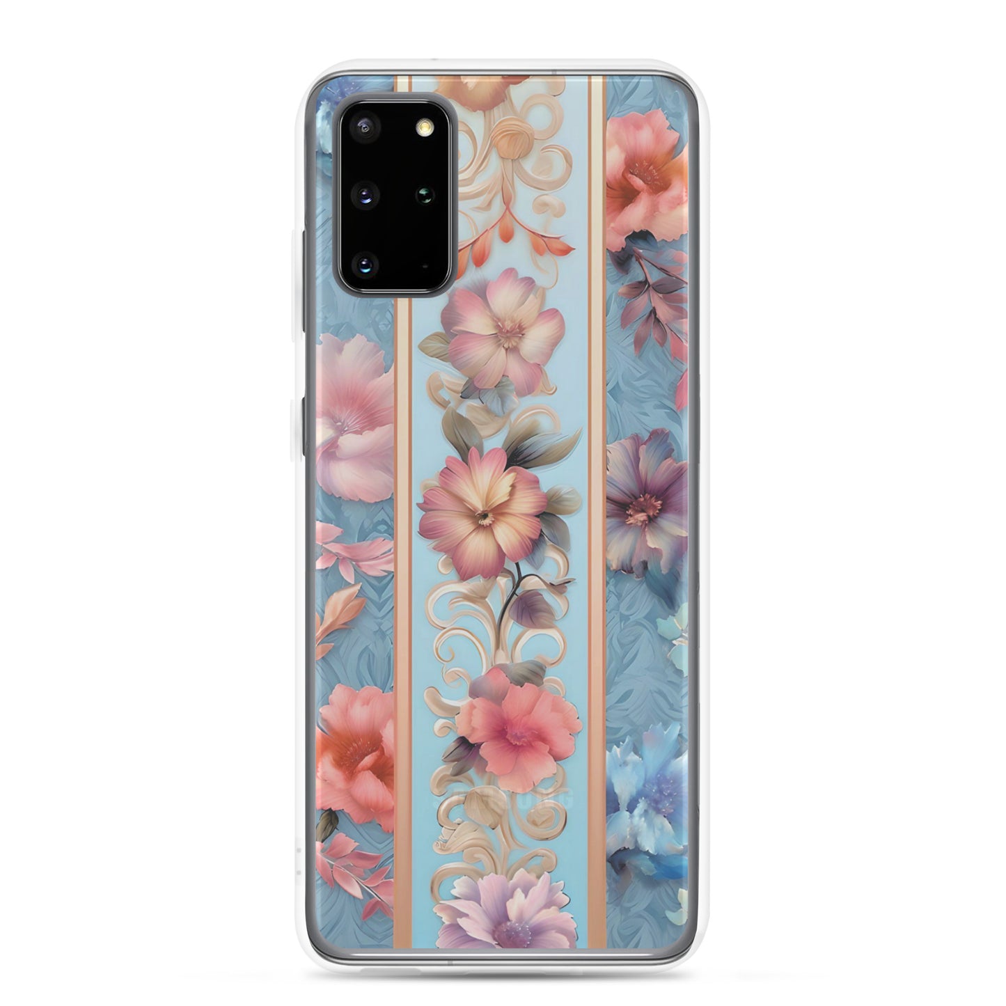 Floral Stripe Clear Case for Samsung®