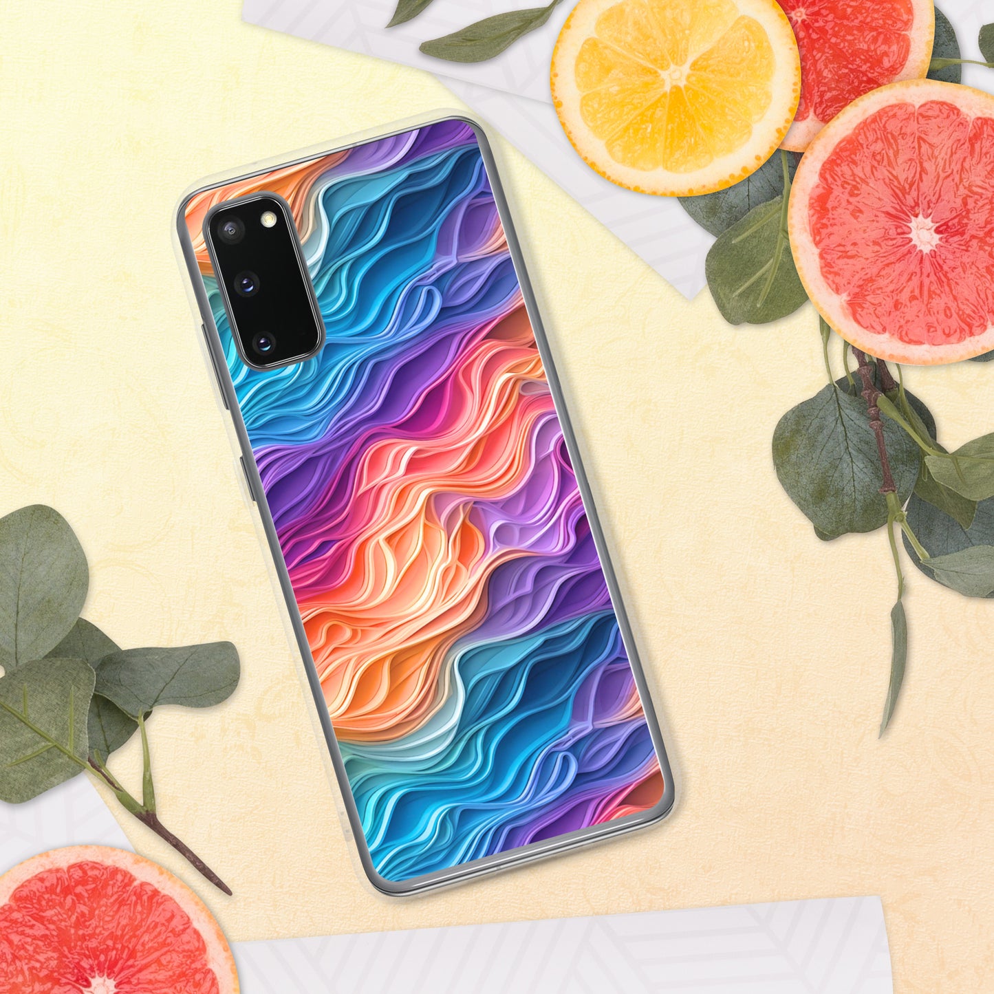 Rainbow Waves Clear Case for Samsung®