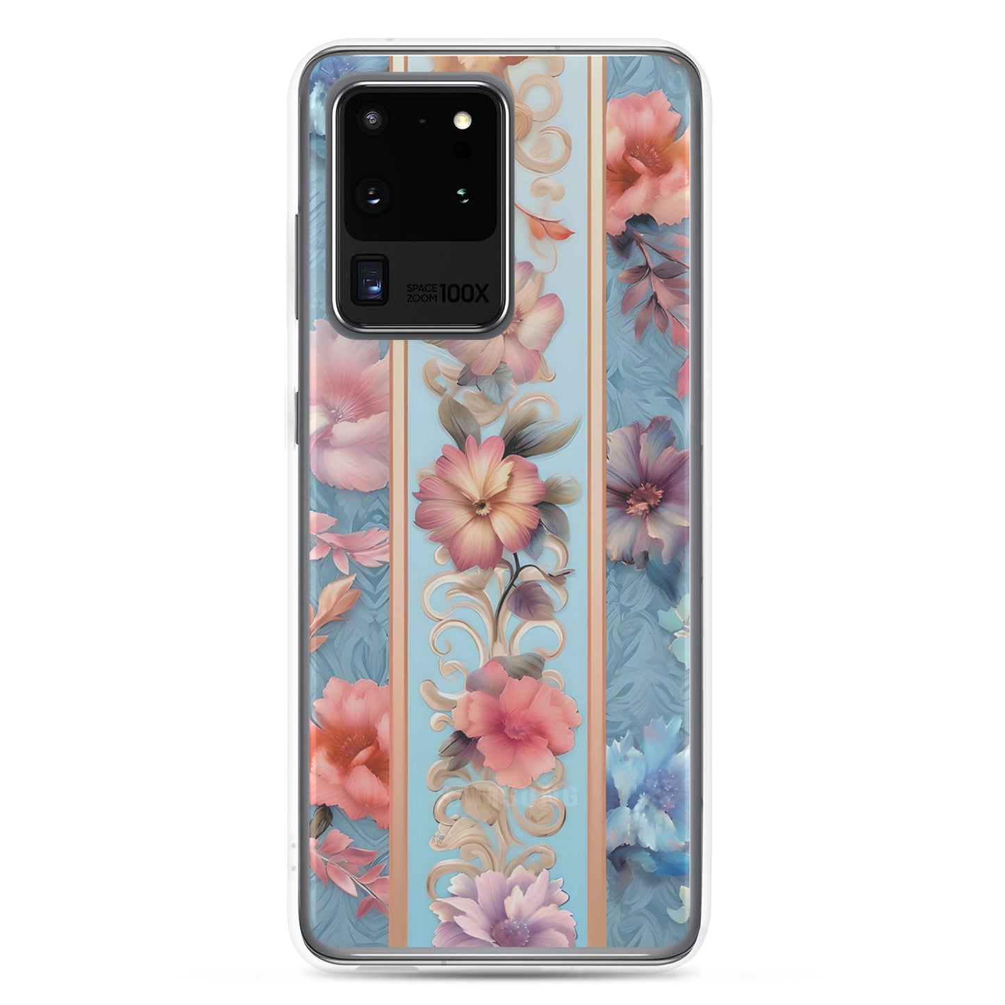 Floral Stripe Clear Case for Samsung®