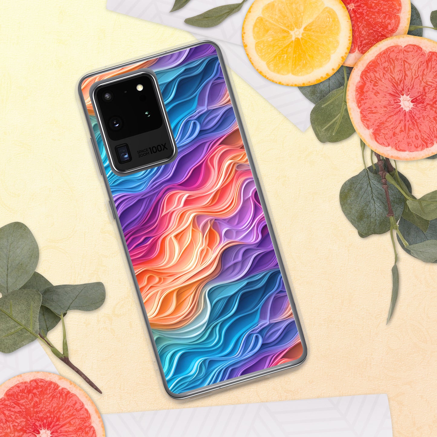Rainbow Waves Clear Case for Samsung®