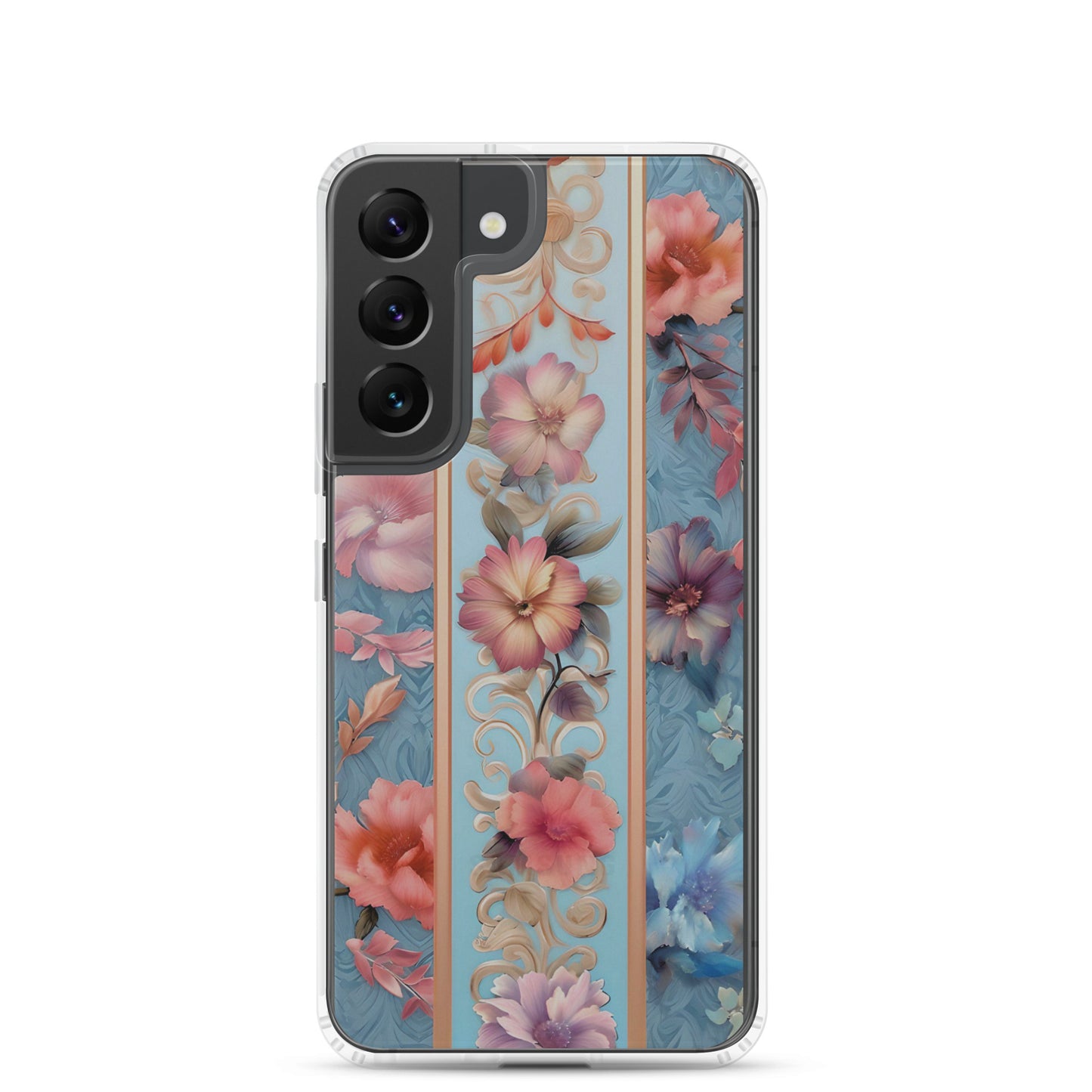 Floral Stripe Clear Case for Samsung®