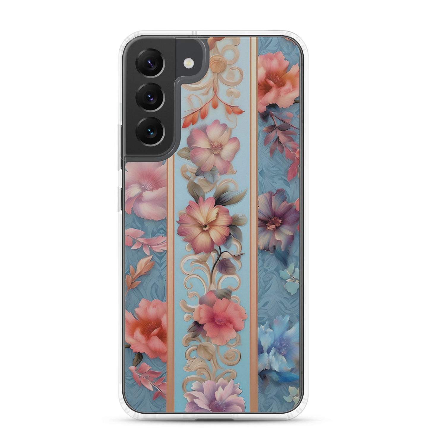 Floral Stripe Clear Case for Samsung®