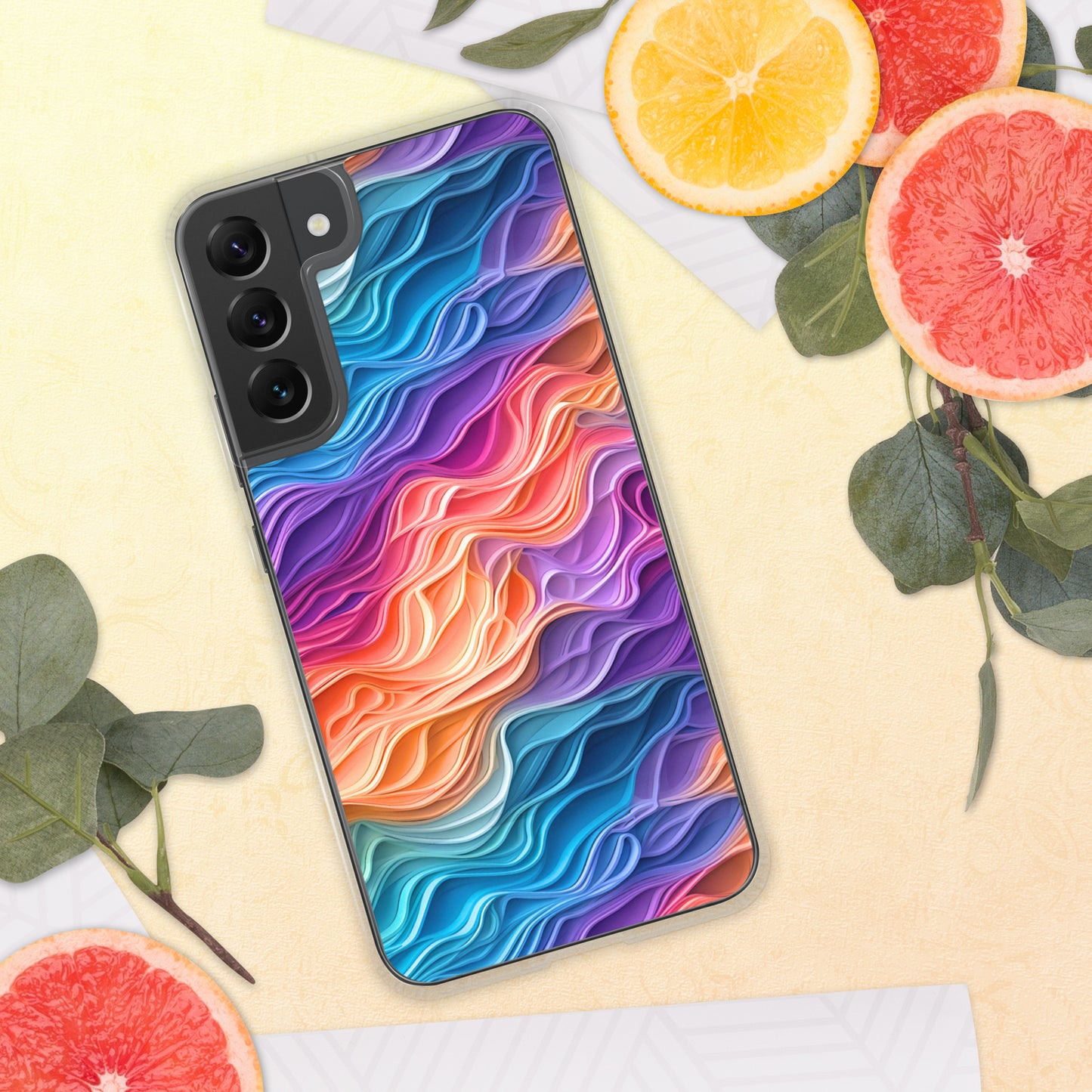 Rainbow Waves Clear Case for Samsung®