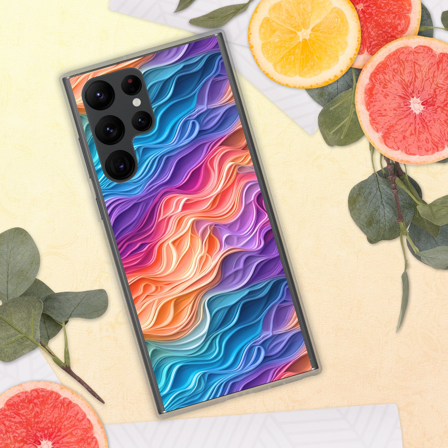 Rainbow Waves Clear Case for Samsung®