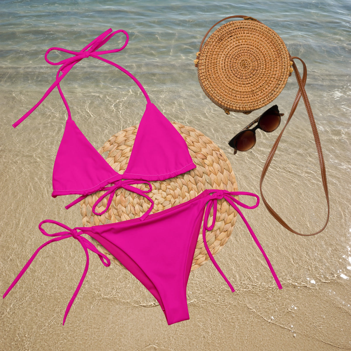 Hot Pink String Bikini