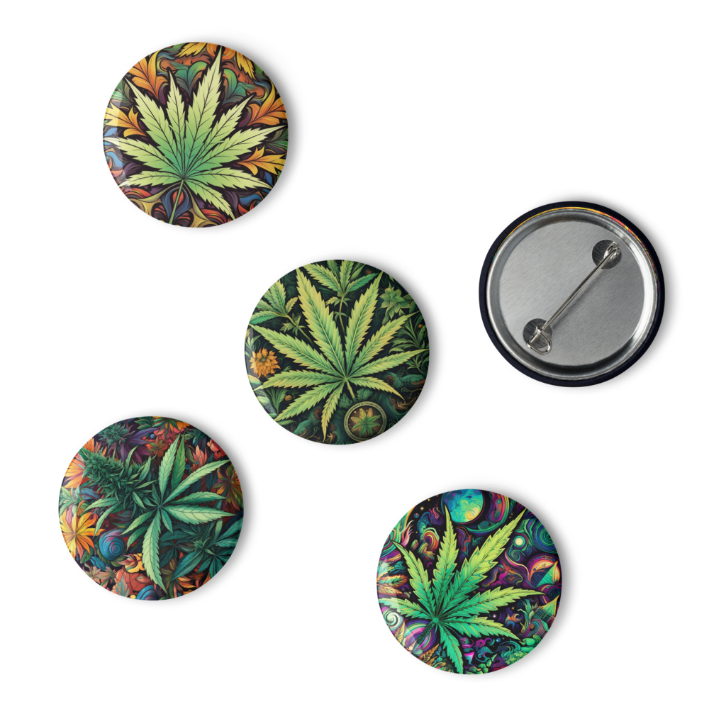 Cosmic Cannabis Set of Pin Buttons