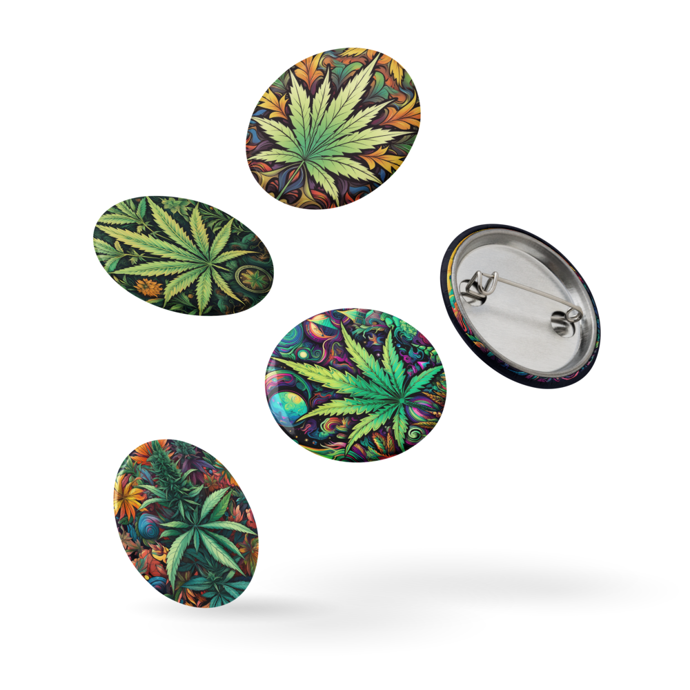 Cosmic Cannabis Set of Pin Buttons