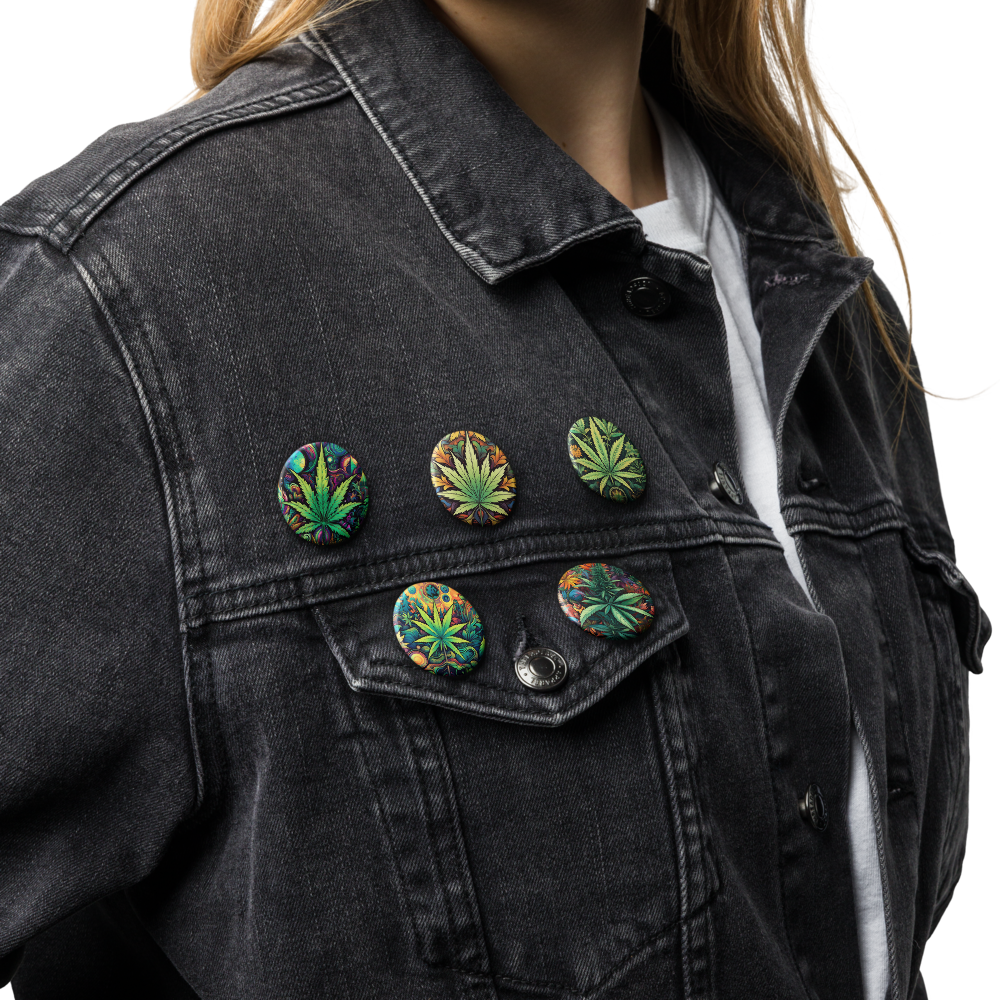 Cosmic Cannabis Set of Pin Buttons