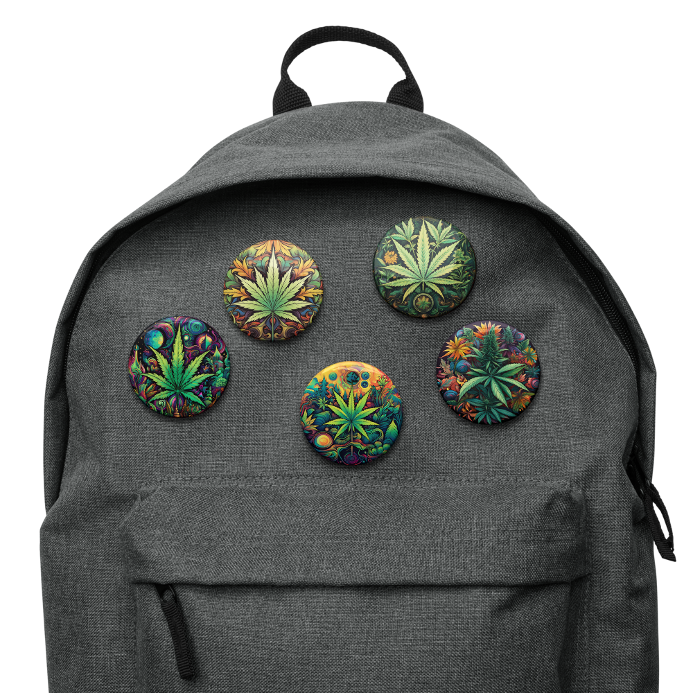 Cosmic Cannabis Set of Pin Buttons