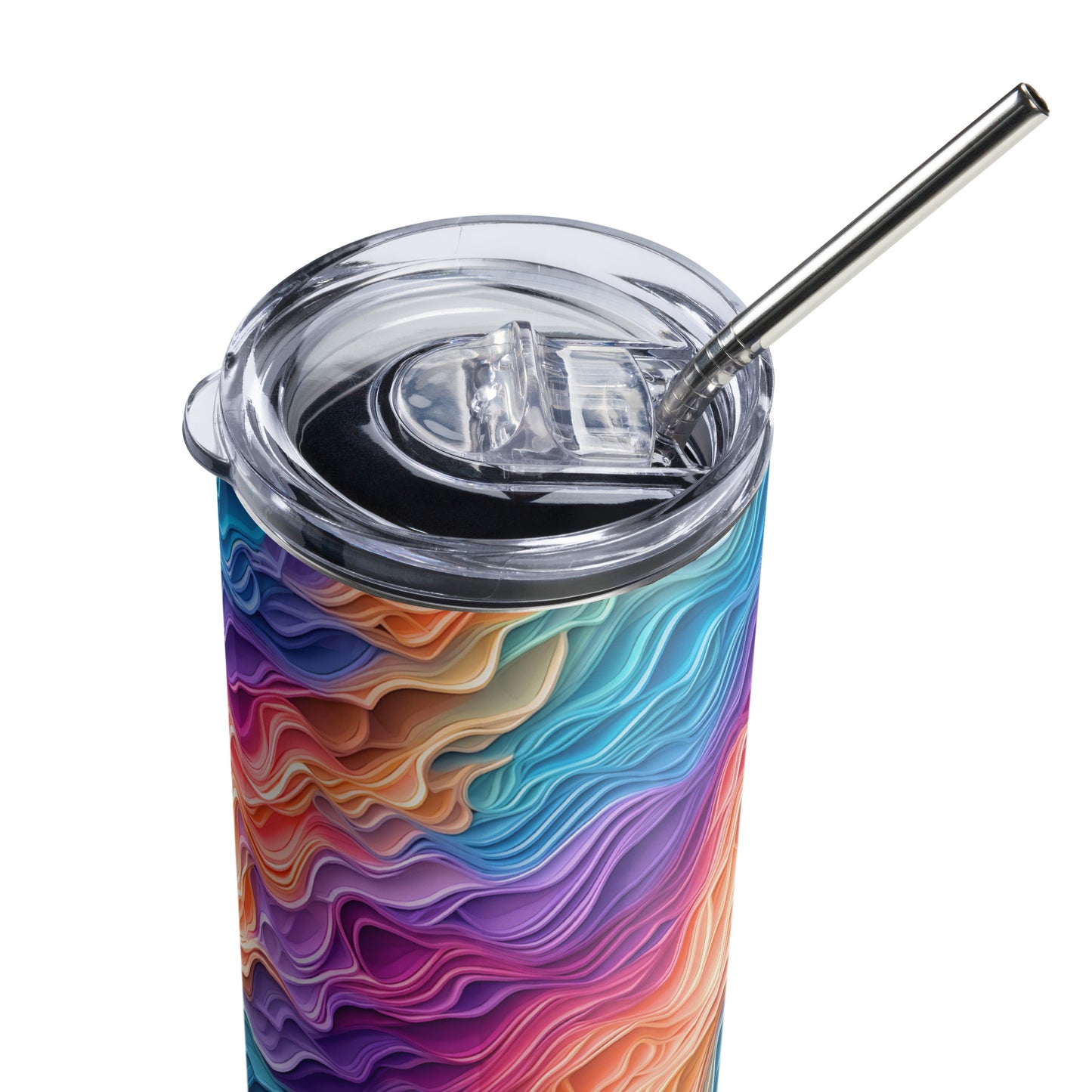 Rainbow Waves Stainless Steel Tumbler