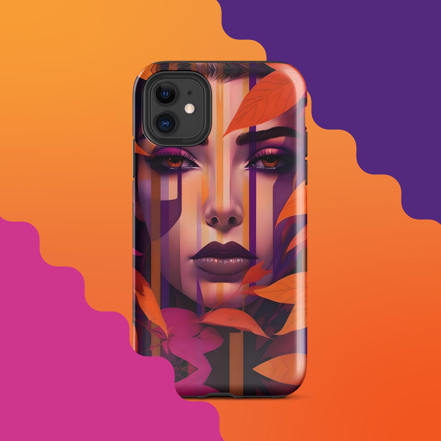Lila's Autumn Splendor: Fall-Inspired Tough Case for iPhone®