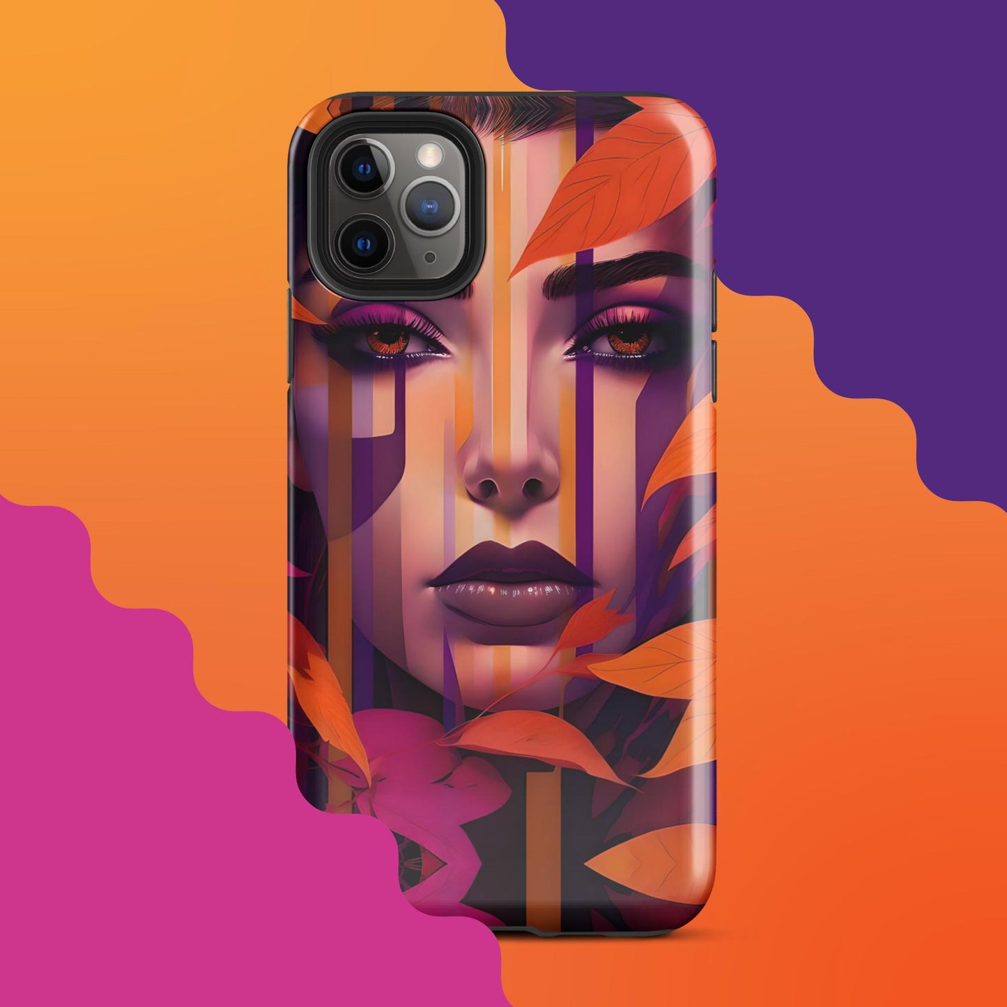 Lila's Autumn Splendor: Fall-Inspired Tough Case for iPhone®