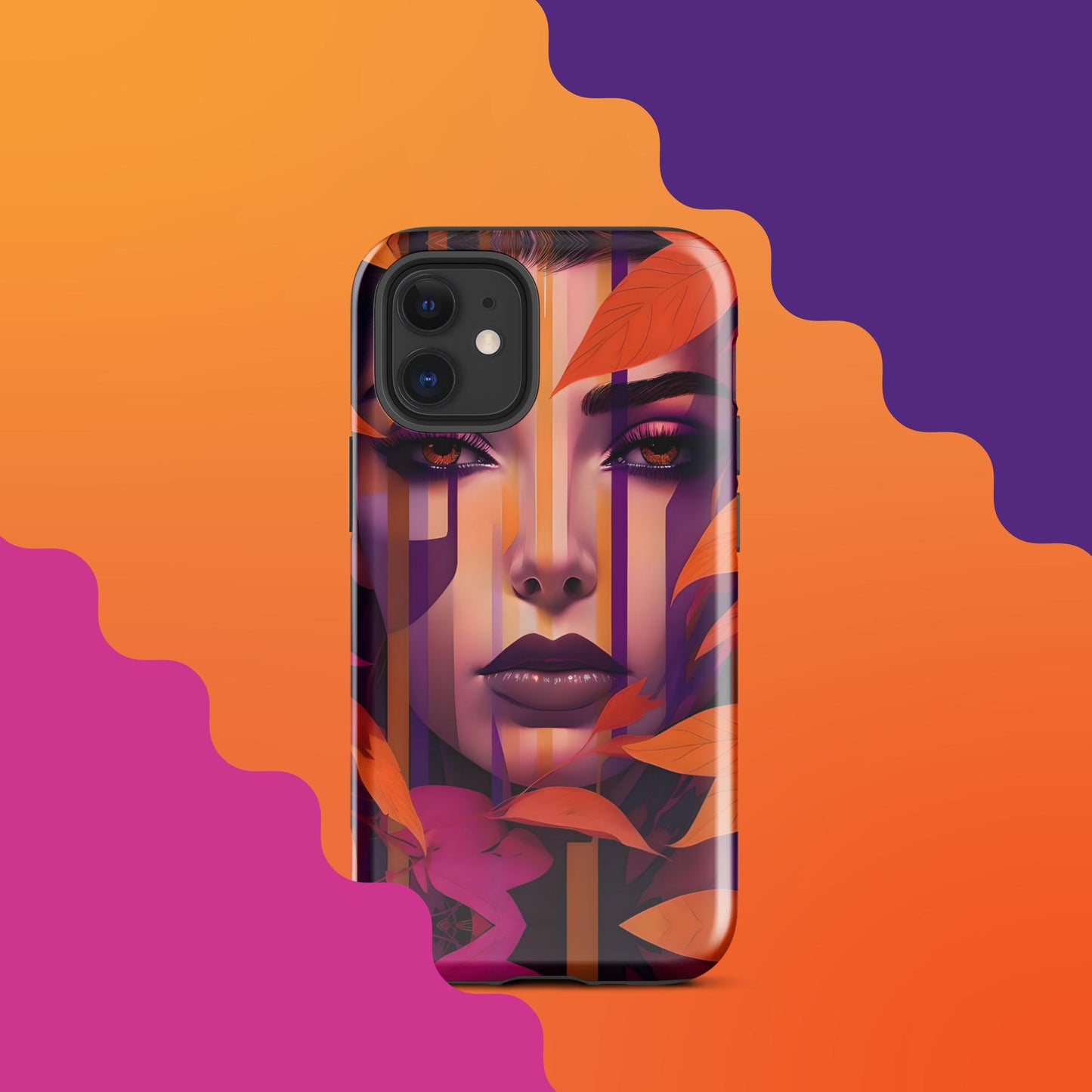 Lila's Autumn Splendor: Fall-Inspired Tough Case for iPhone®