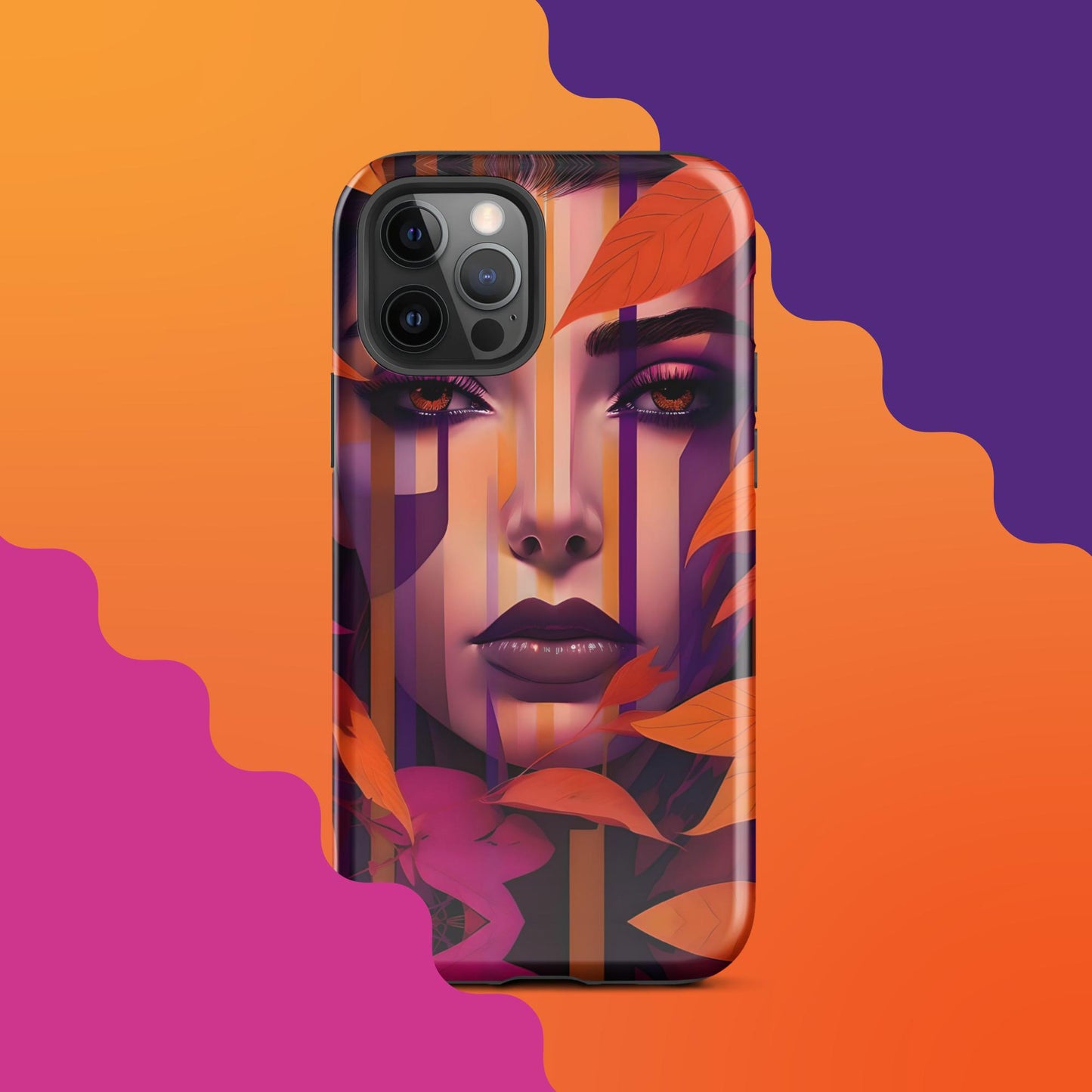 Lila's Autumn Splendor: Fall-Inspired Tough Case for iPhone®