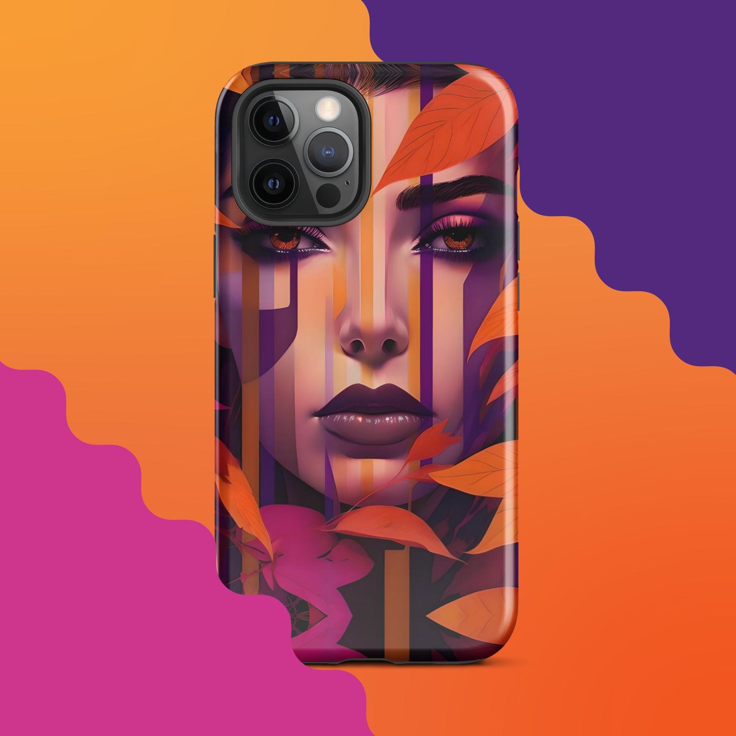 Lila's Autumn Splendor: Fall-Inspired Tough Case for iPhone®