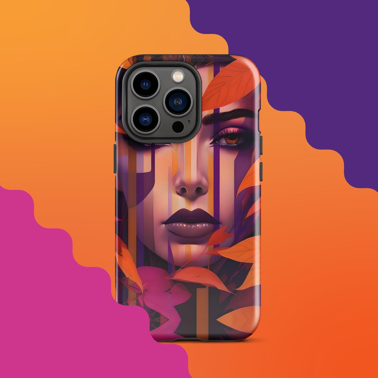 Lila's Autumn Splendor: Fall-Inspired Tough Case for iPhone®