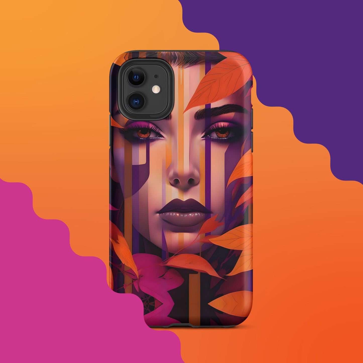 Lila's Autumn Splendor: Fall-Inspired Tough Case for iPhone®