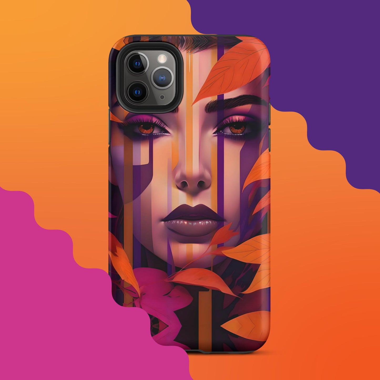 Lila's Autumn Splendor: Fall-Inspired Tough Case for iPhone®