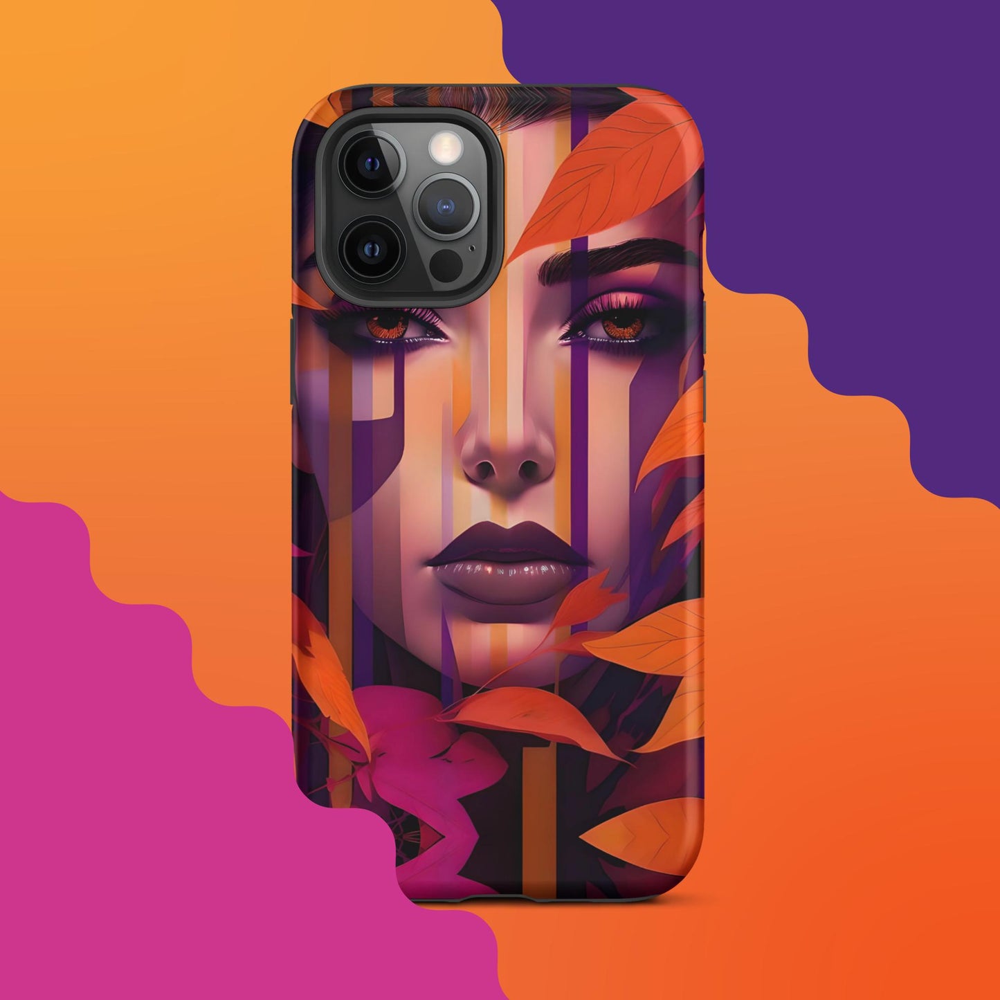 Lila's Autumn Splendor: Fall-Inspired Tough Case for iPhone®
