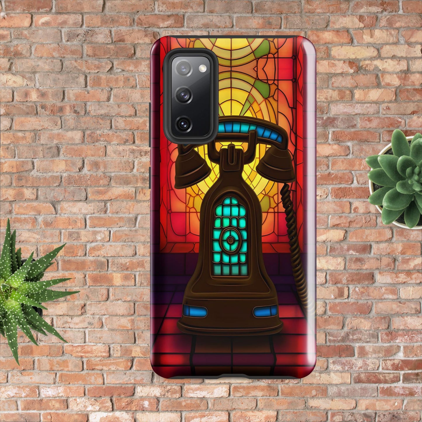 Retro Stained Glass Phone Tough case for Samsung®