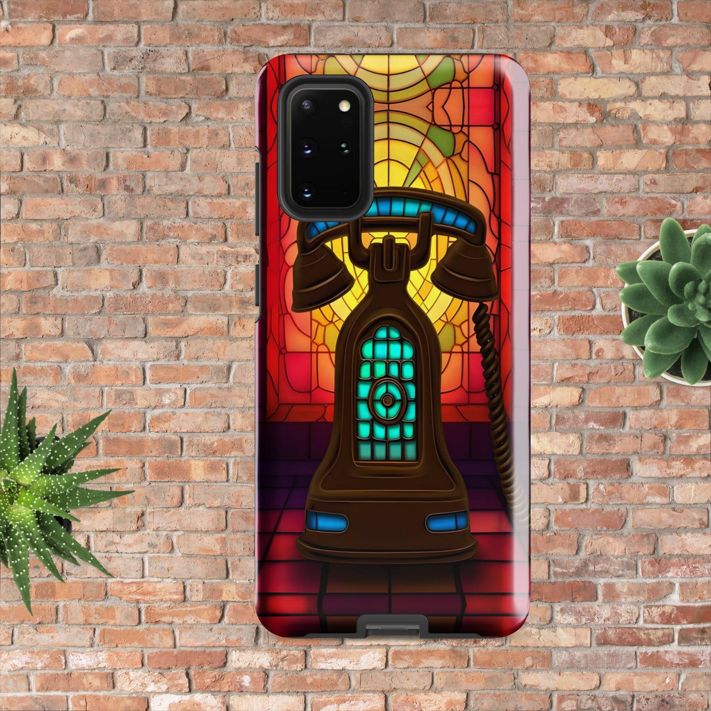 Retro Stained Glass Phone Tough case for Samsung®