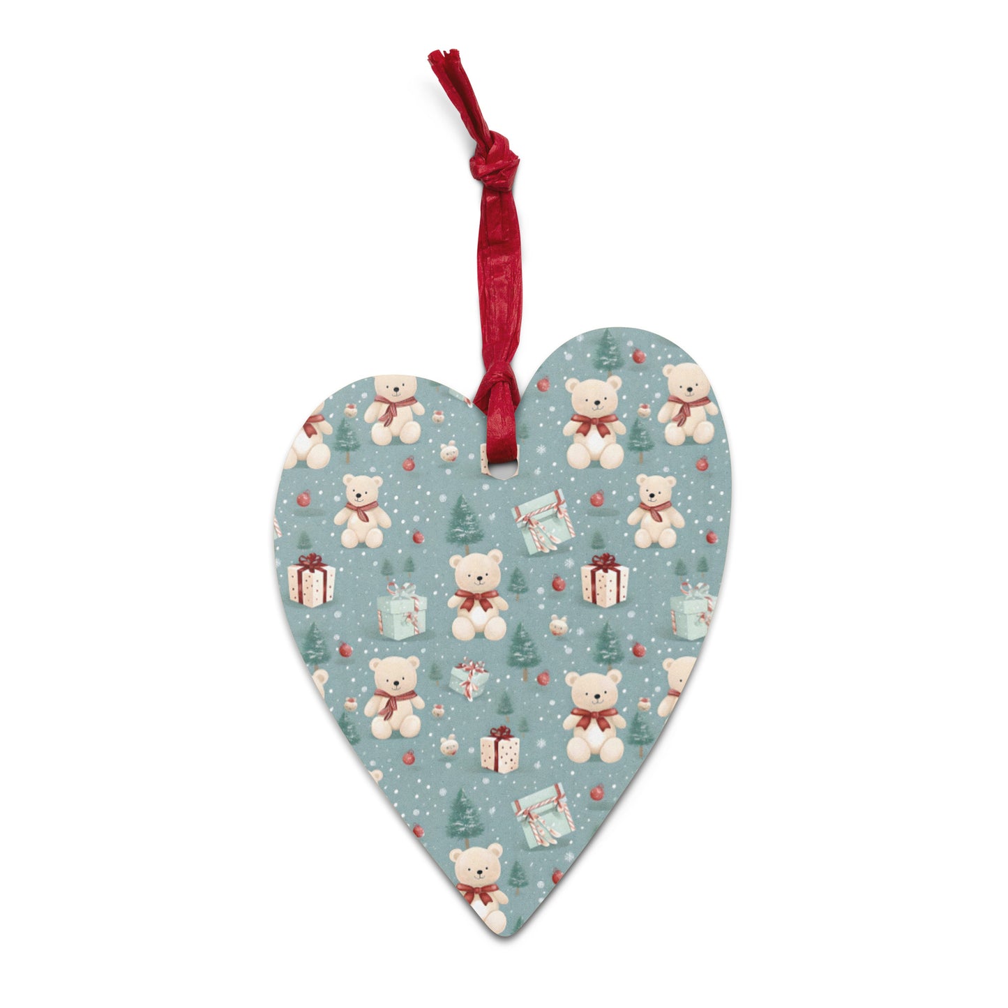 Teddy Bear Holiday Wooden Ornaments - Gift Tags - Magnets