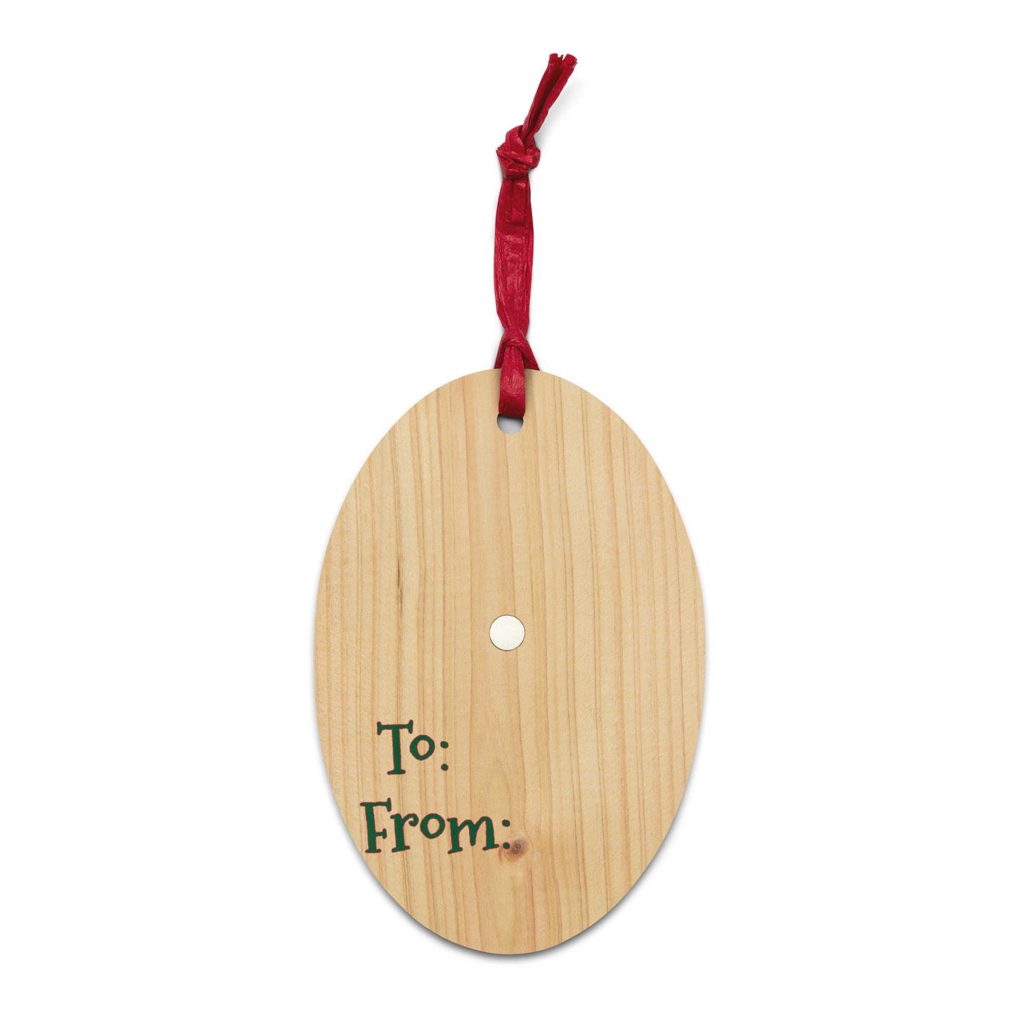 Retro Ornaments Pattern Oval Wooden Ornament - Gift Tag - Magnet