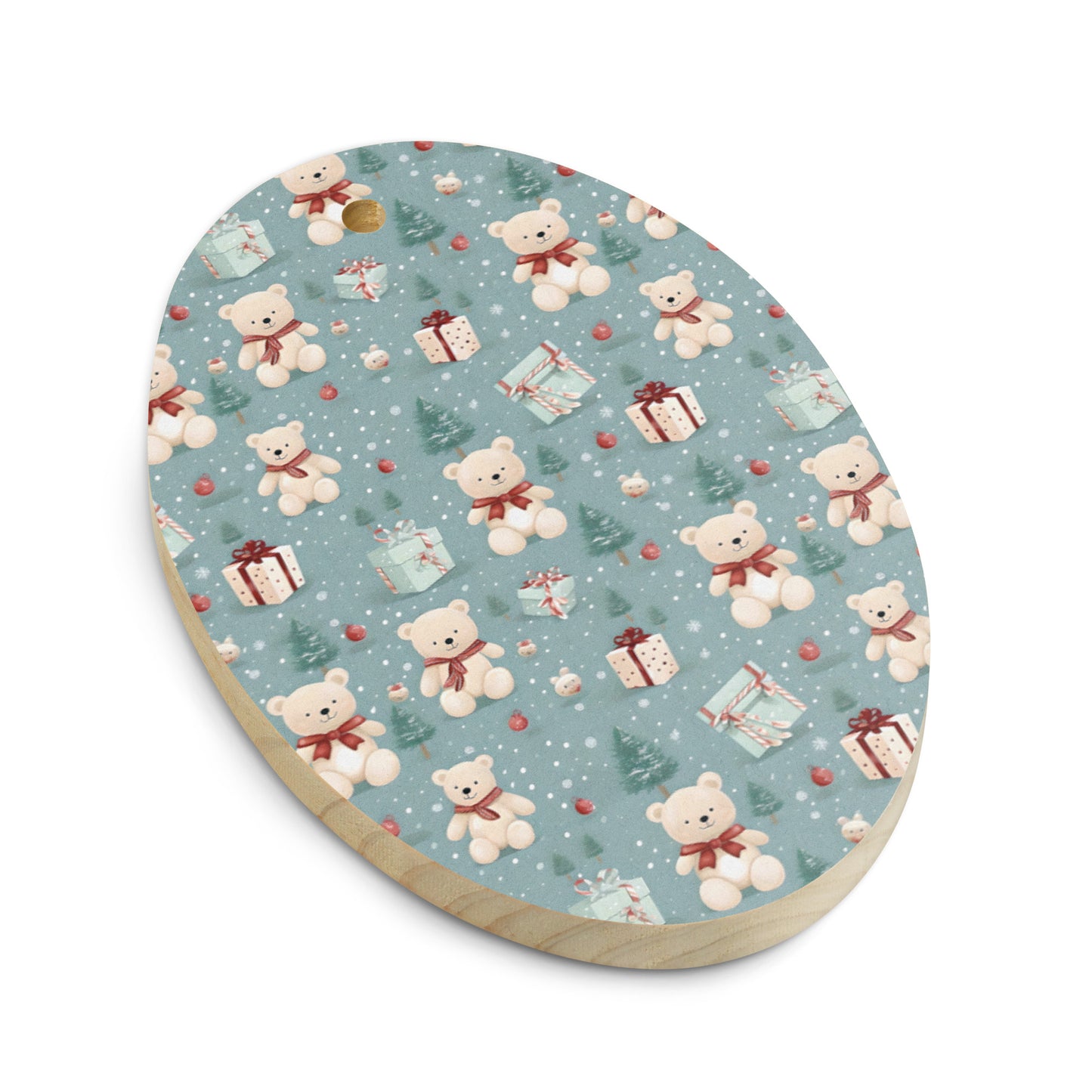 Teddy Bear Holiday Wooden Ornaments - Gift Tags - Magnets