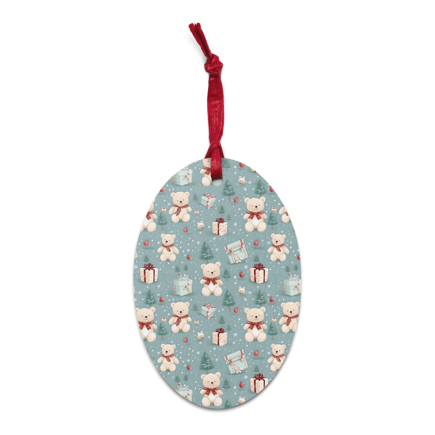 Teddy Bear Holiday Wooden Ornaments - Gift Tags - Magnets